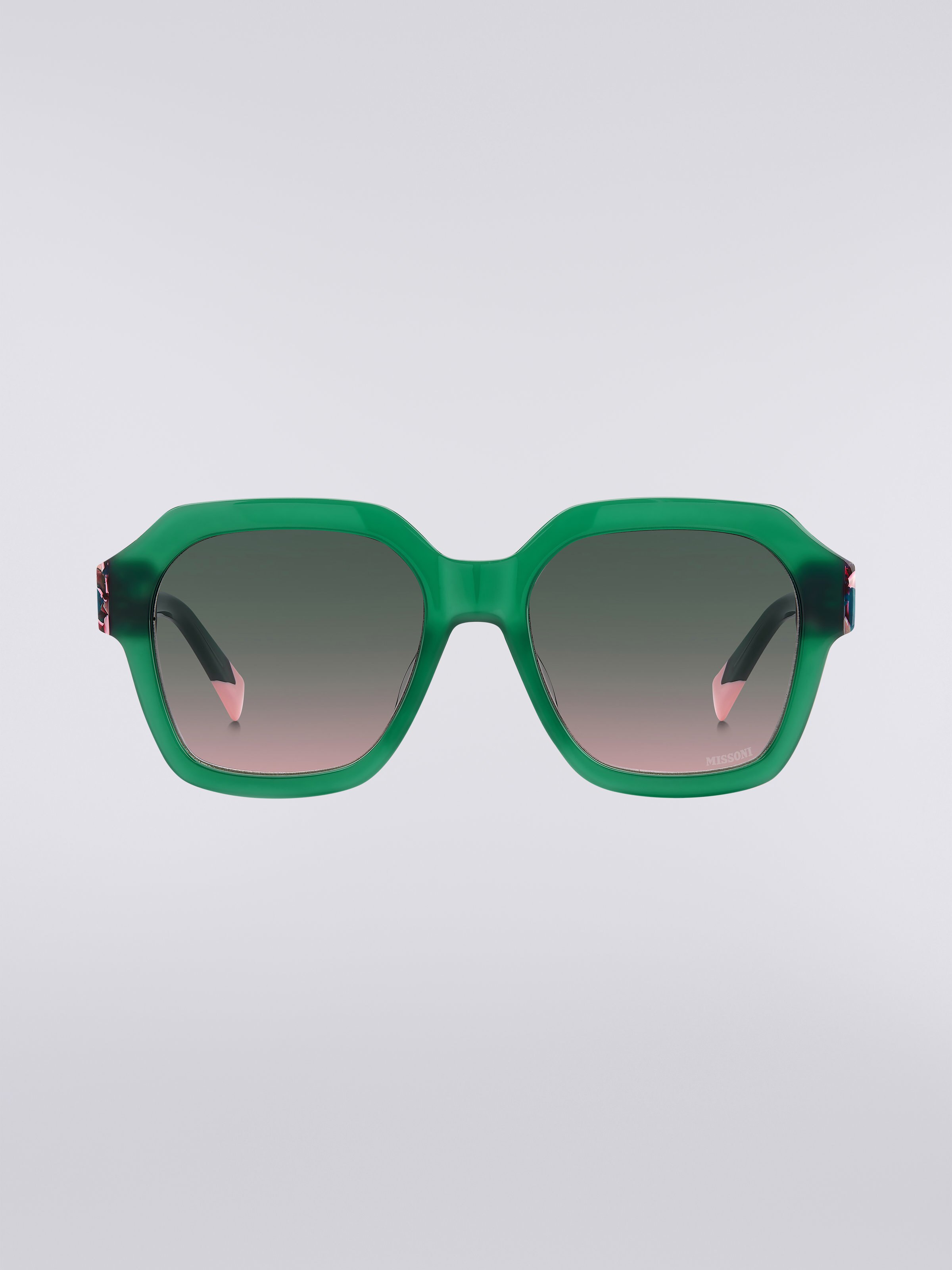 Missoni Seasonal Acetate Sunglasses, Green & Pink - 0