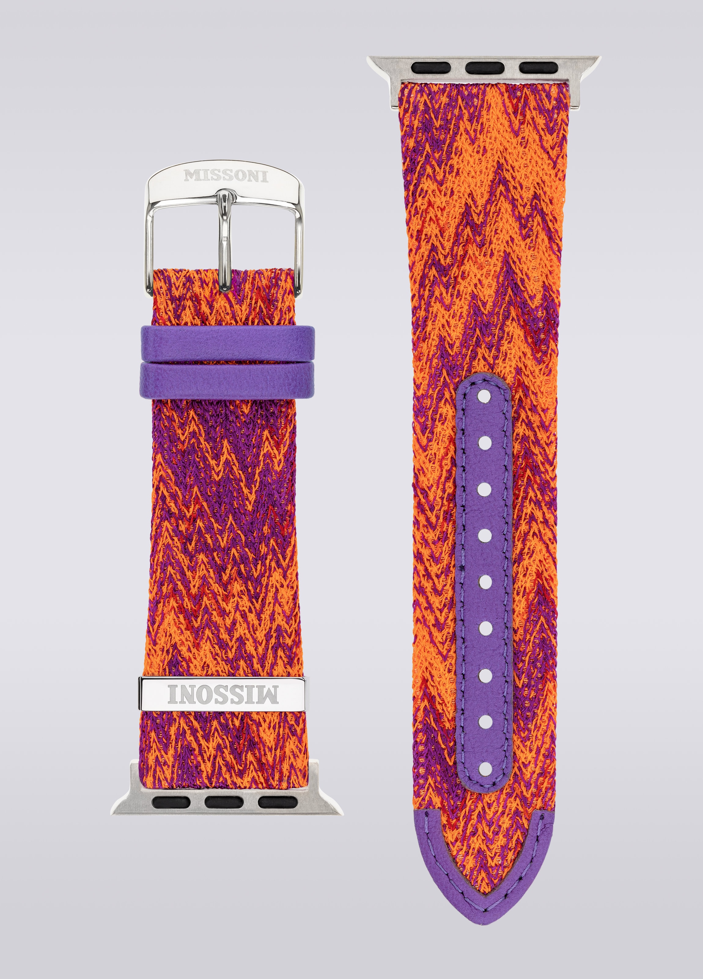 Missoni Fabric 22 mm Apple watch compatible strap, Multicoloured  - 0