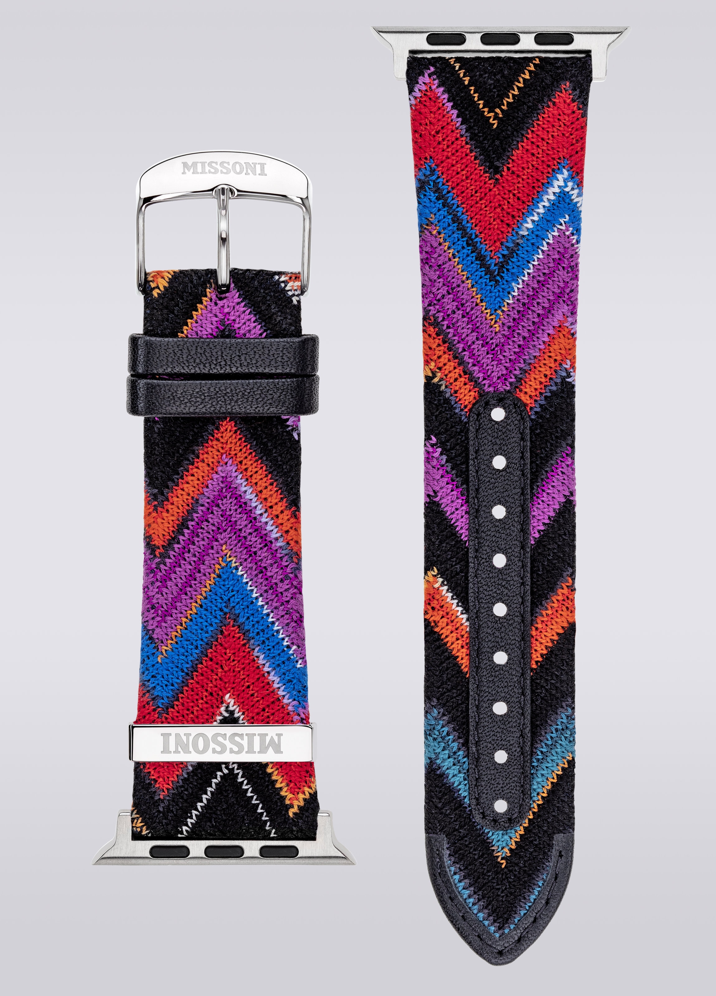 Missoniファブリック 24mm Apple watch対応ストラップ, マルチカラー  - 0