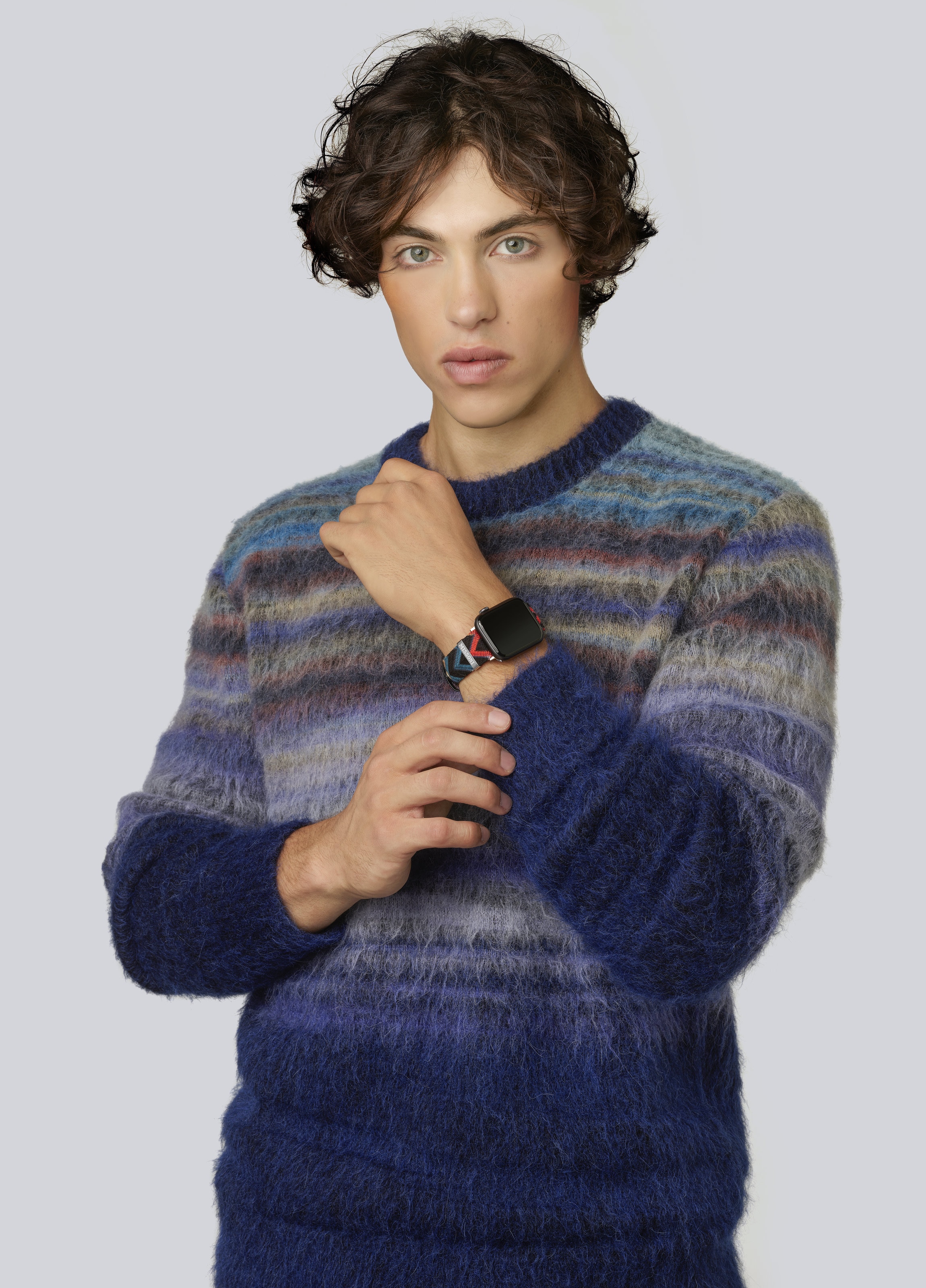 Correa de tejido Missoni compatible con Apple Watch de 24 mm, Multicolor  - 2