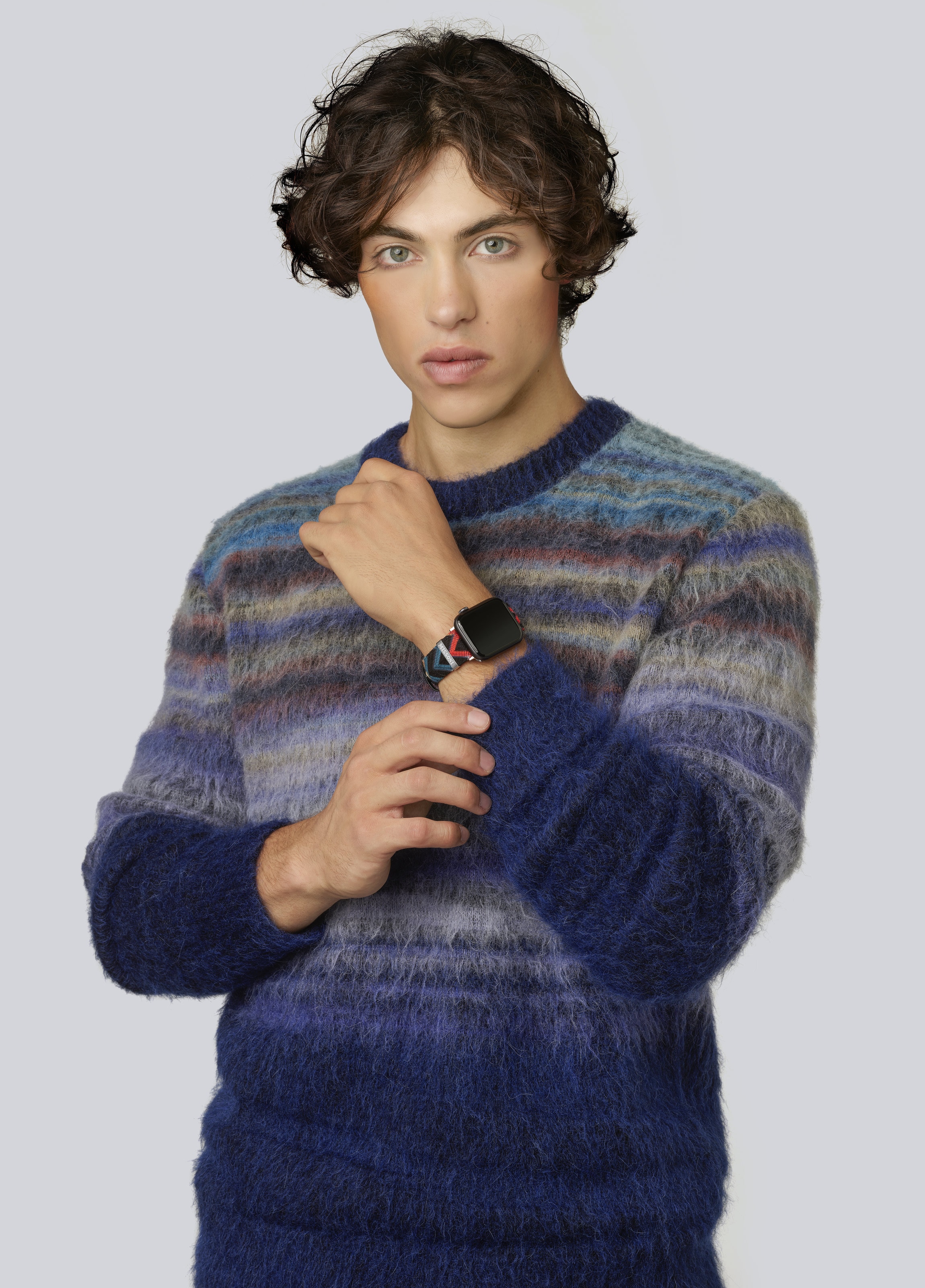 Correa de tejido Missoni compatible con Apple Watch de 22 mm, Multicolor  - 2