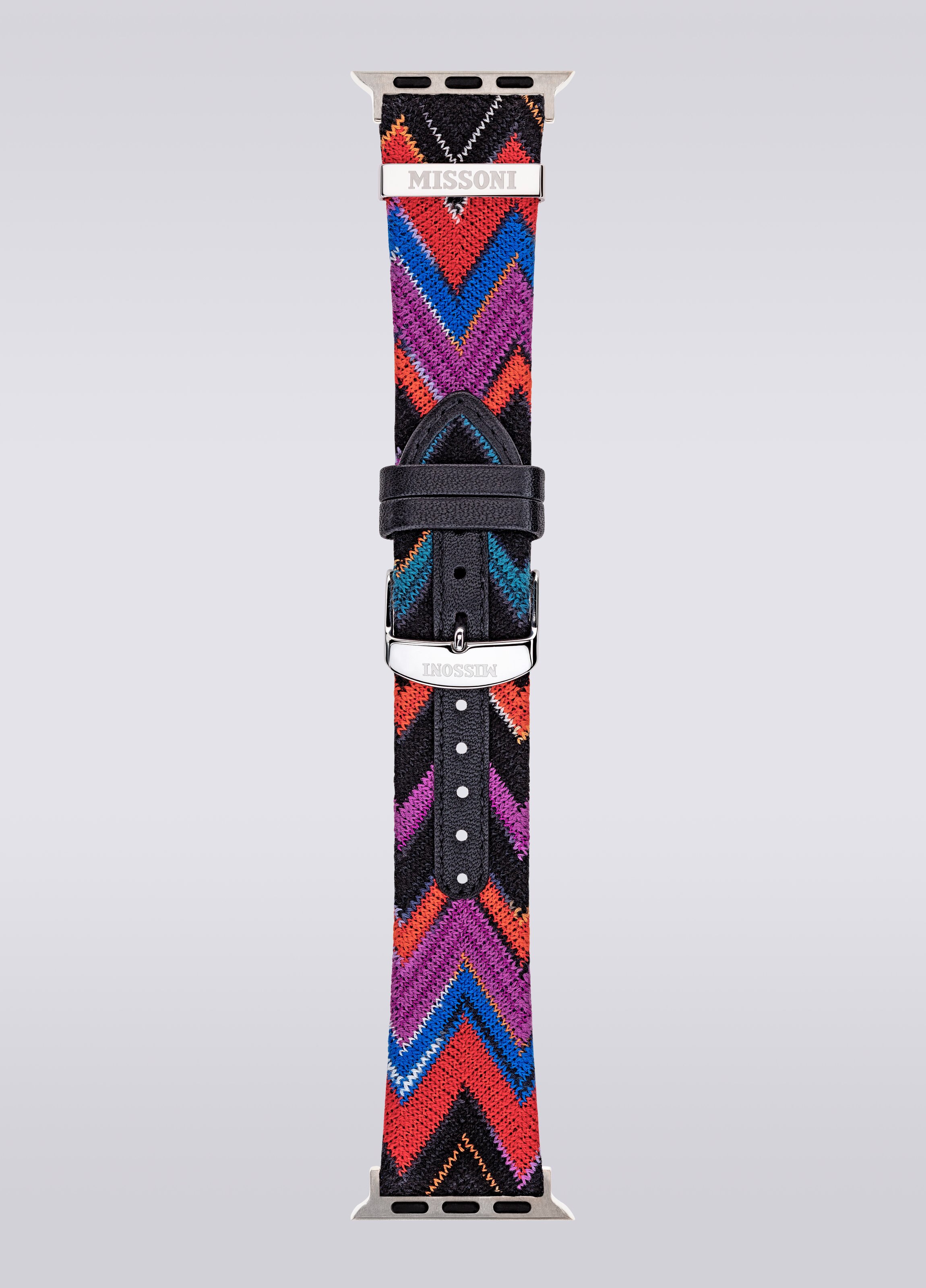 Missoni Fabric 22 mm Apple watch compatible strap, Multicoloured  - 3