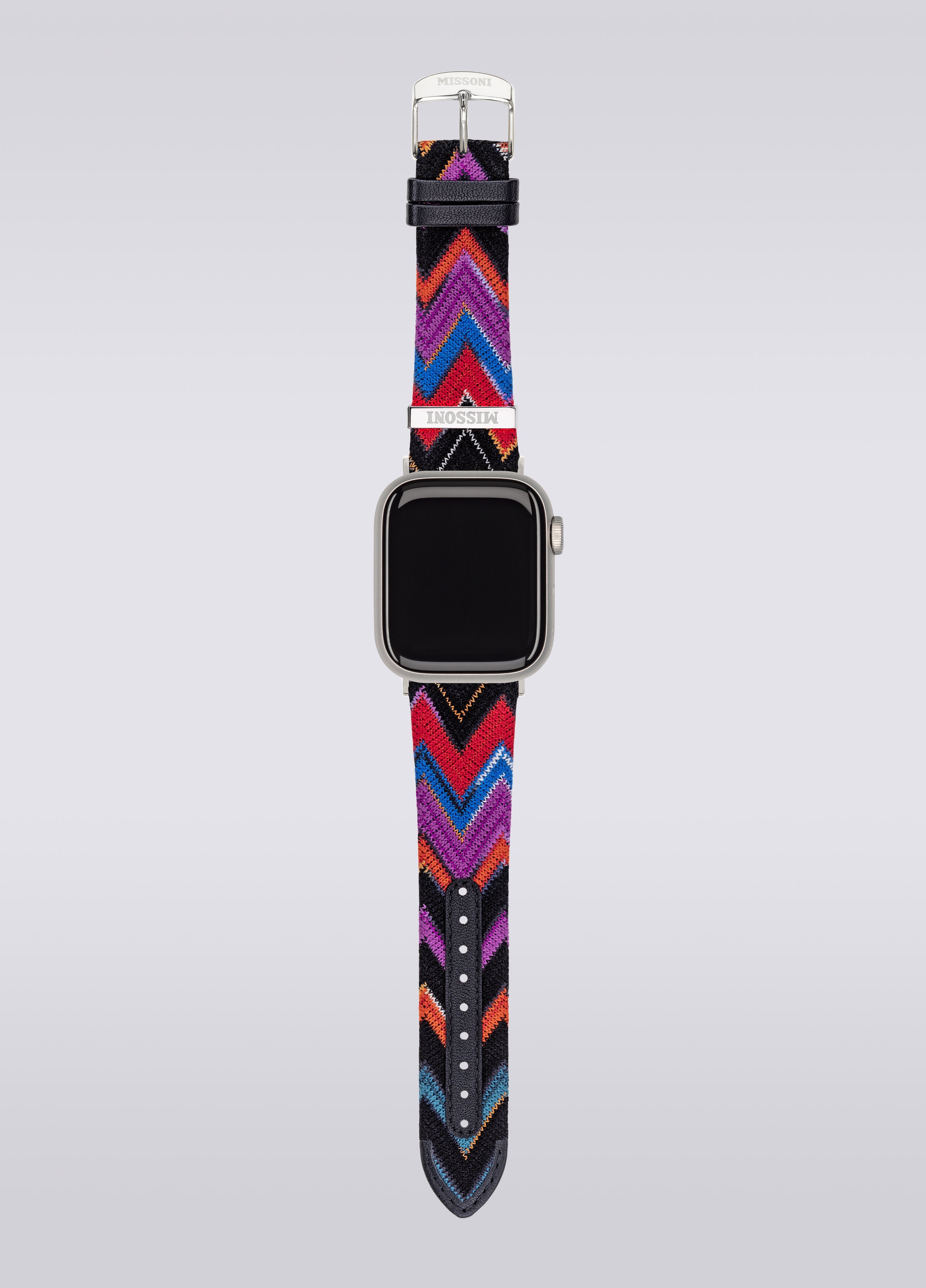 Missoni Fabric 22 mm Apple watch compatible strap, Multicoloured  - 4