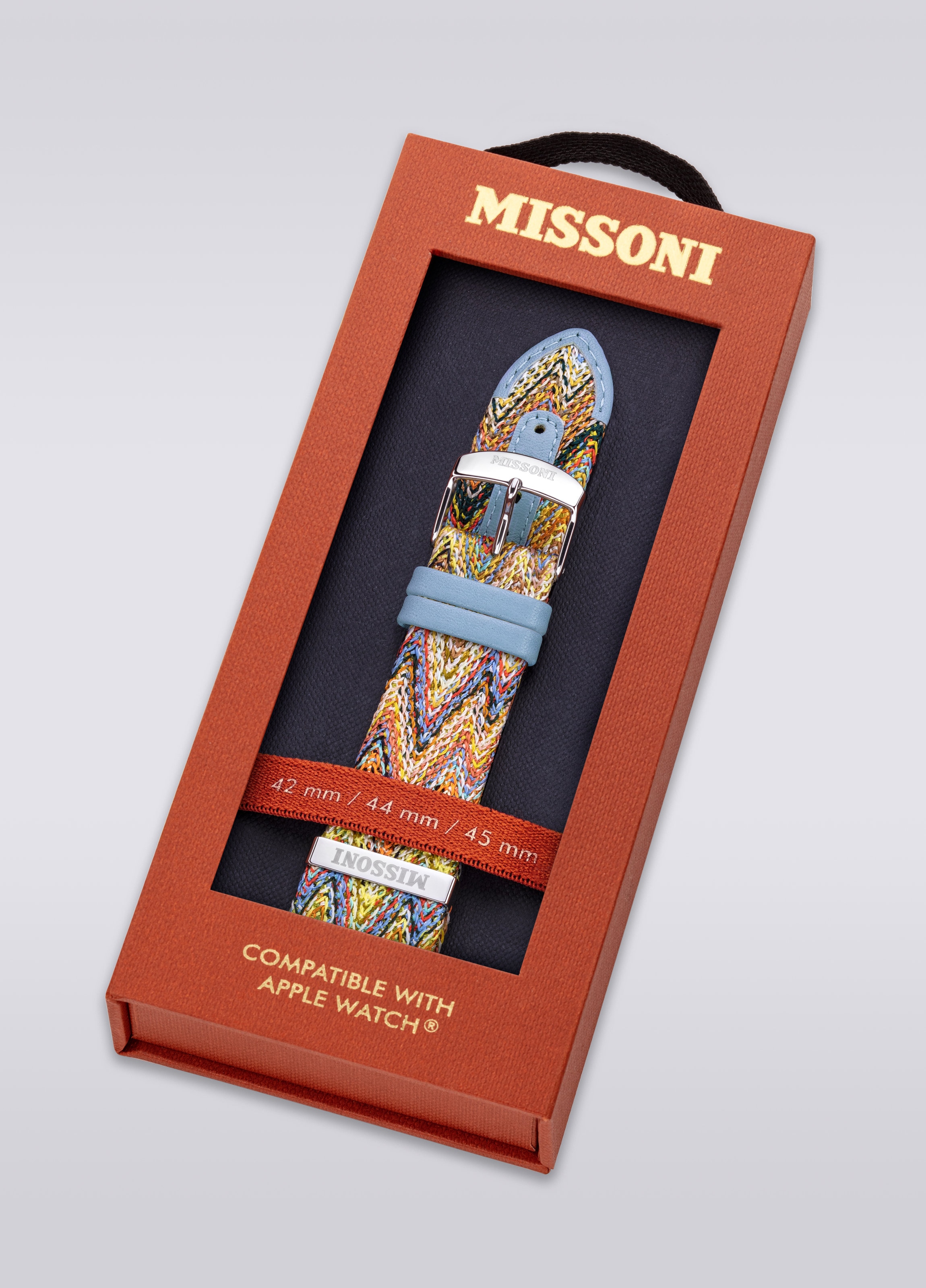 Missoni Fabric 24 mm Apple watch compatible strap, Multicoloured  - 4