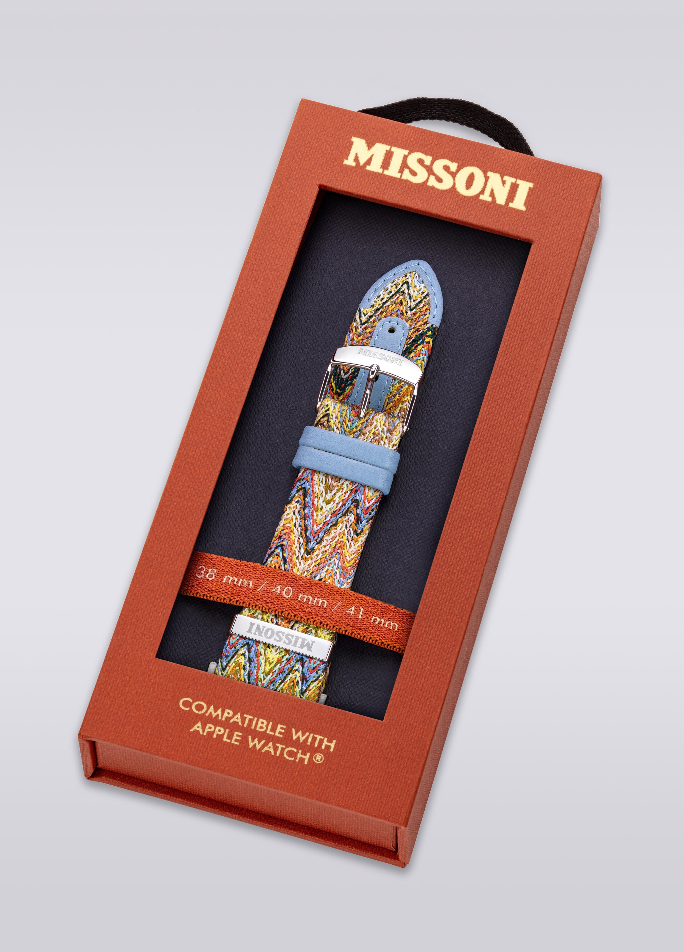 Missoni Fabric 22 mm Apple watch compatible strap, Multicoloured  - 4