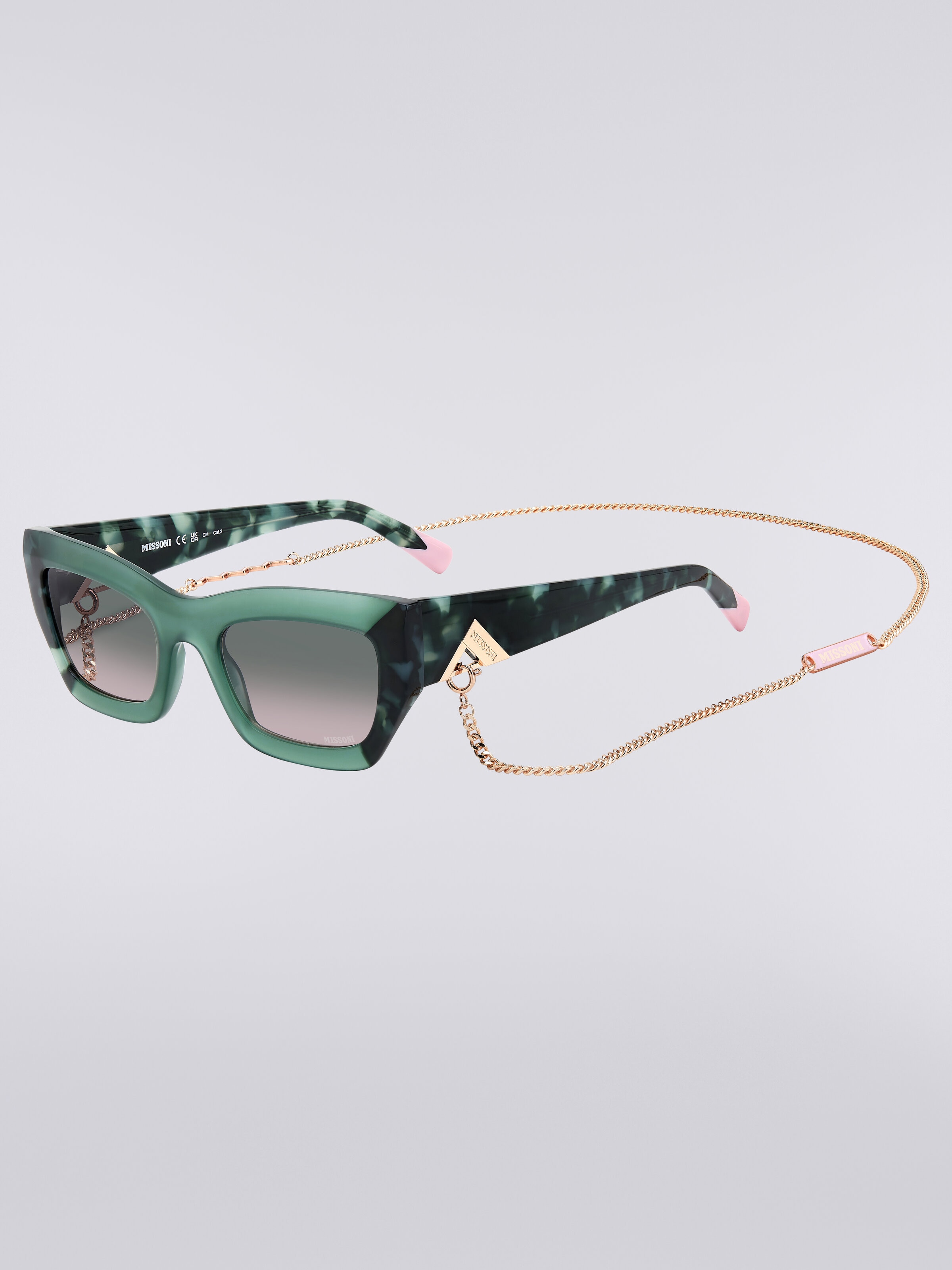 Cat-Eye-Sonnenbrille, Mehrfarbig  - 1