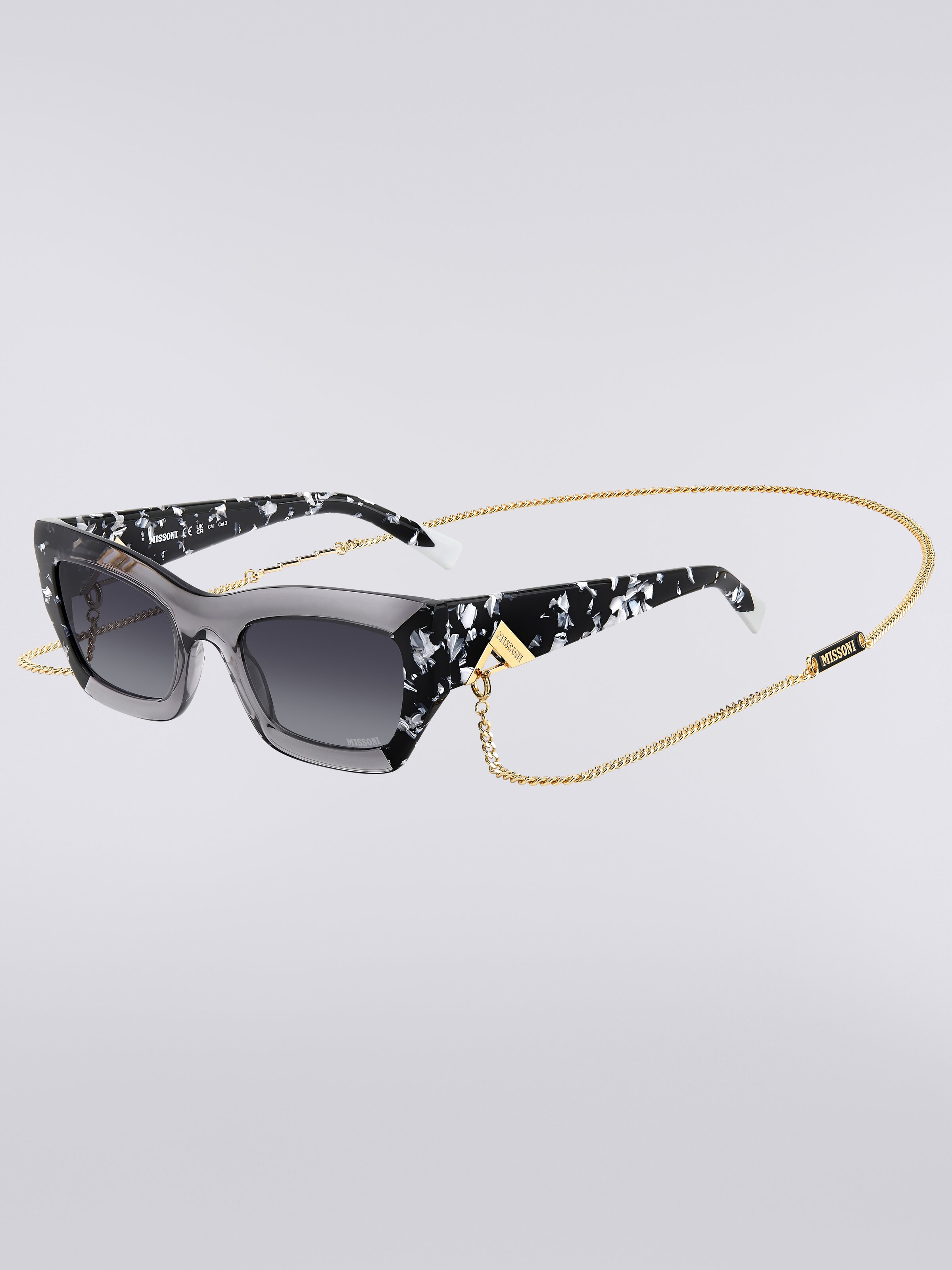 Cat-Eye-Sonnenbrille, Mehrfarbig  - 1