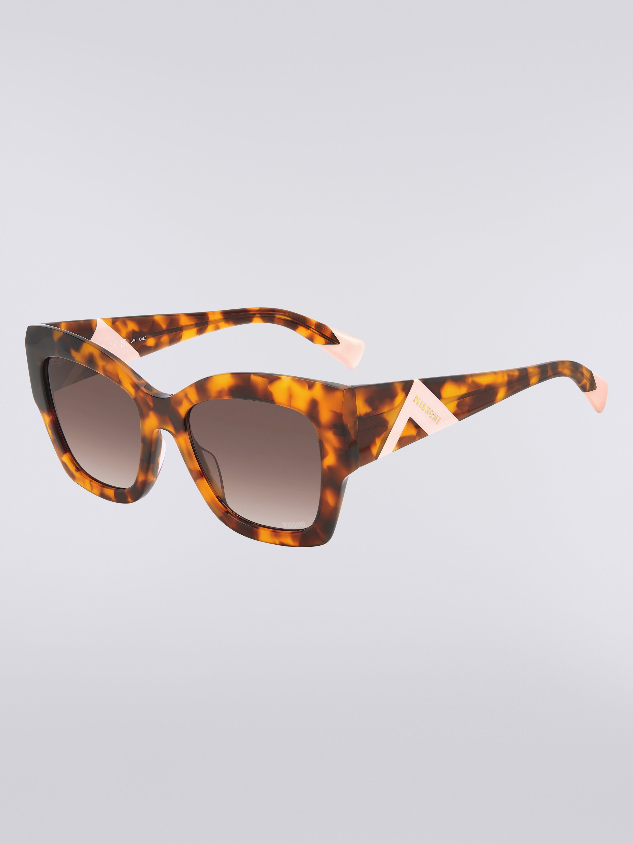 Übergroße Sonnenbrille in Schmetterlingsform, Mehrfarbig  - 1