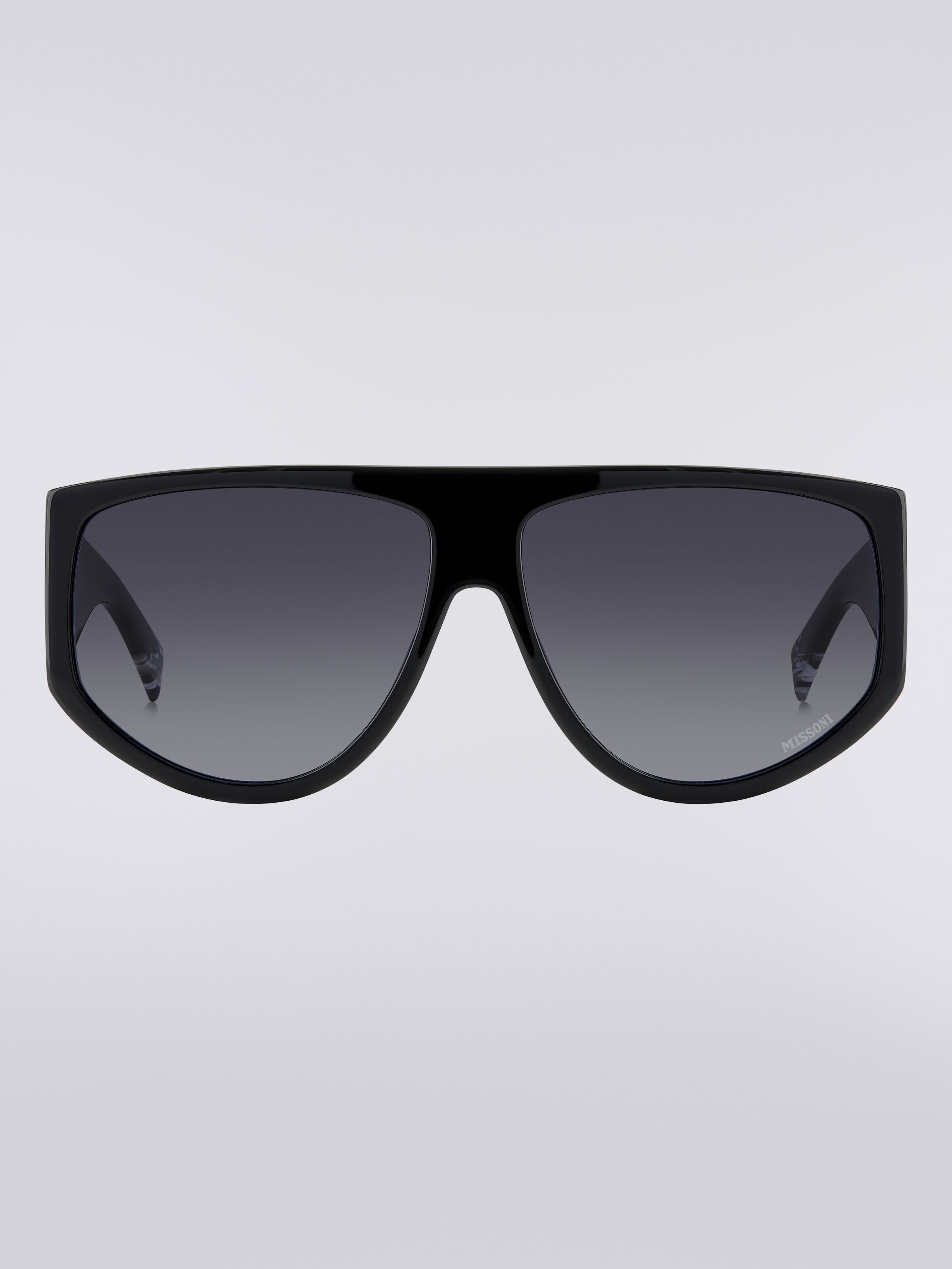 Sonnenbrille in Tropfenform mit übergroßen Bügeln, Mehrfarbig  - 0