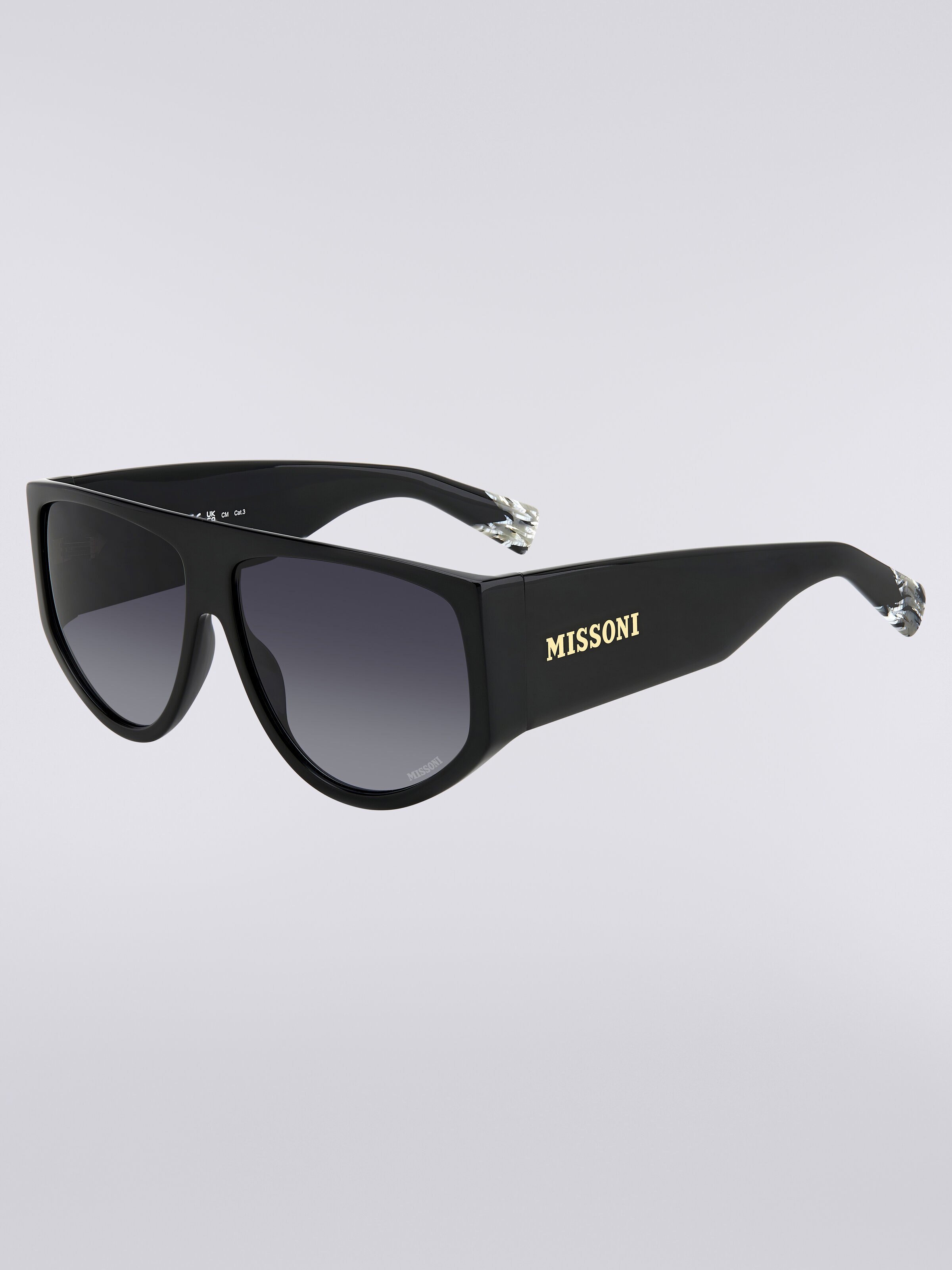 Sonnenbrille in Tropfenform mit übergroßen Bügeln, Mehrfarbig  - 1
