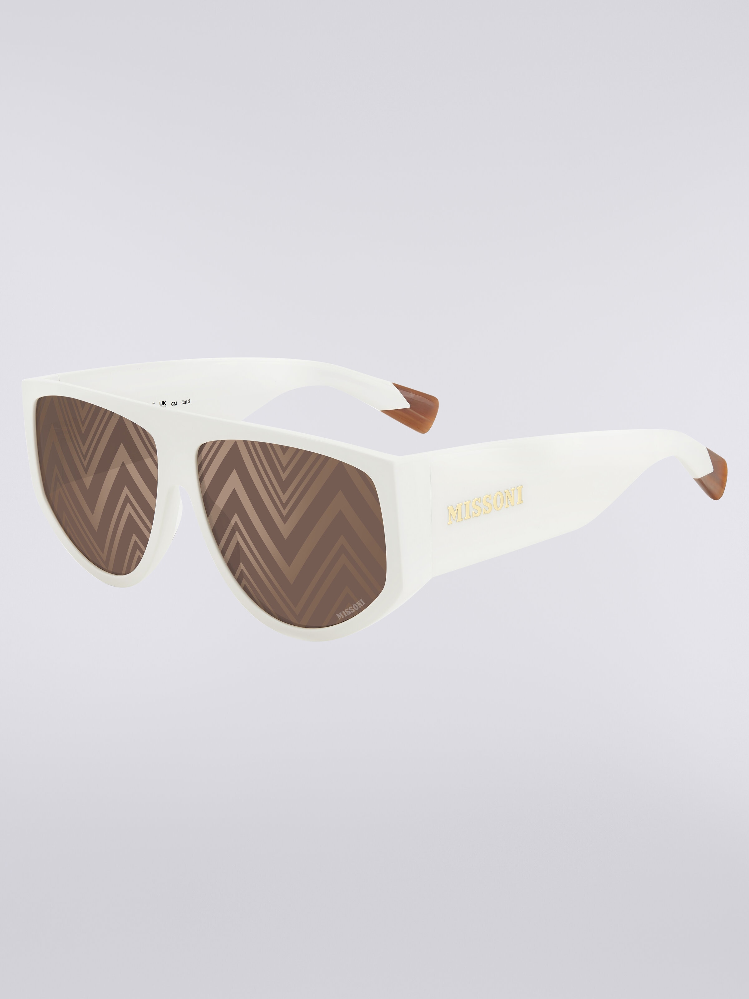 Sonnenbrille in Tropfenform mit übergroßen Bügeln, Mehrfarbig  - 1