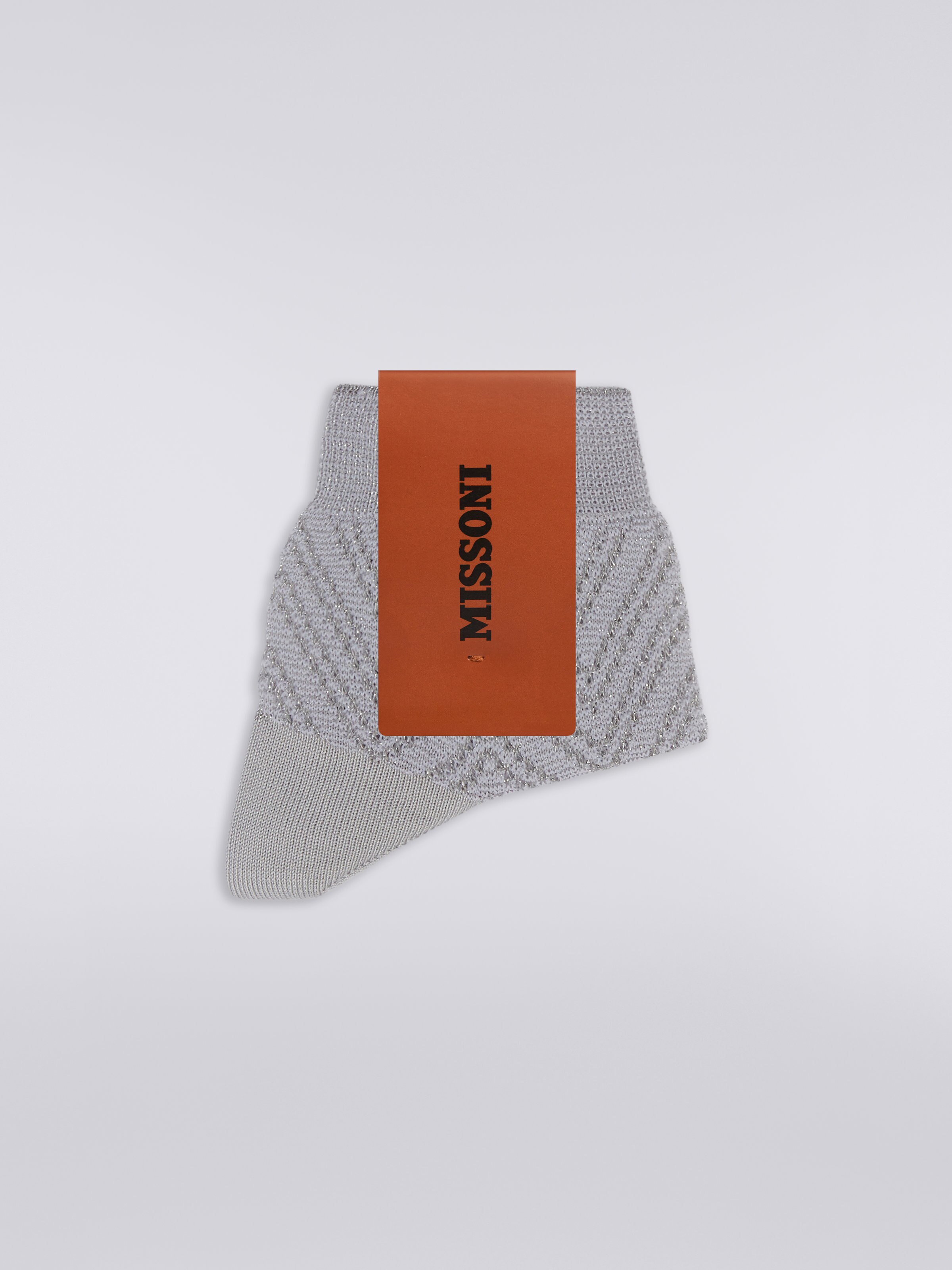 Chaussures courtes en modal à zigzag avec lurex, Multicolore  - 1