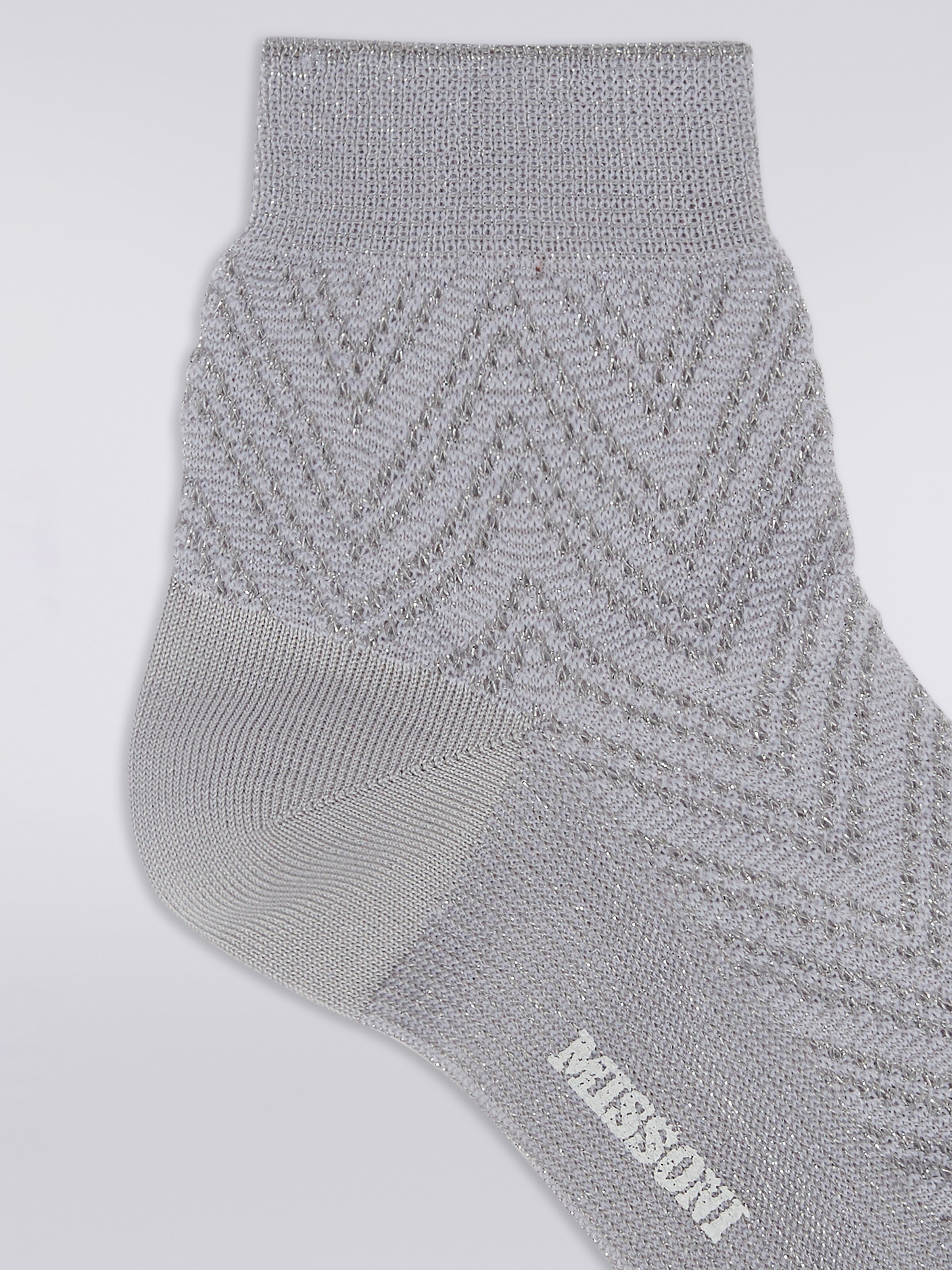 Chaussures courtes en modal à zigzag avec lurex, Multicolore  - 2