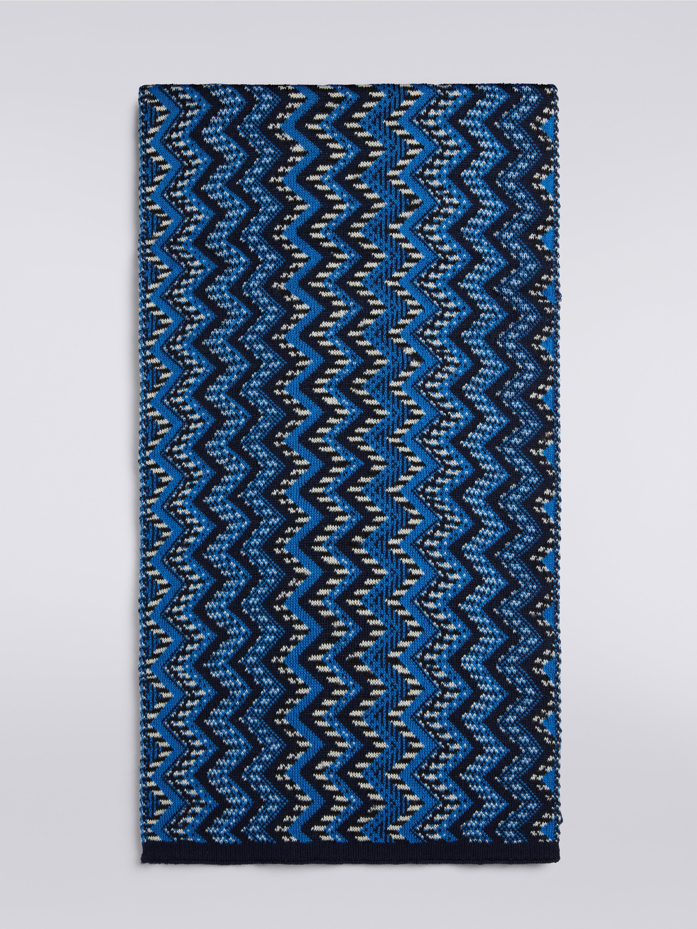 Écharpe en maille de laine à zig zag, Multicolore  - 0