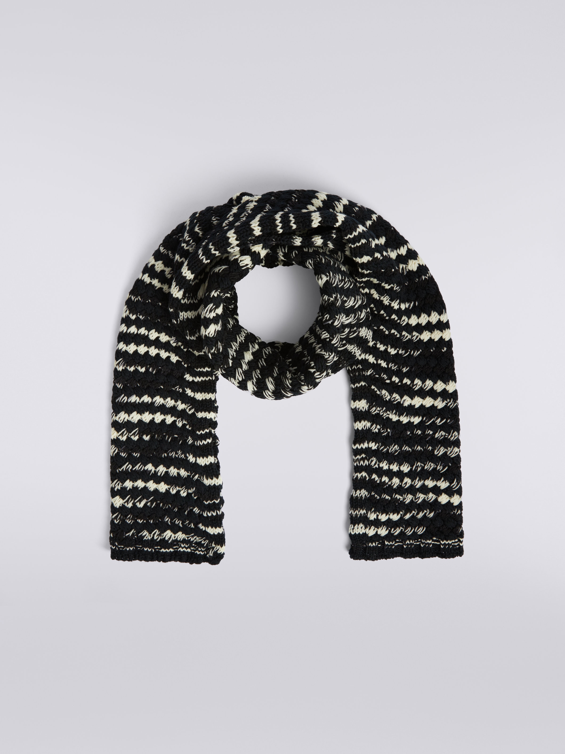 Slub wool knit scarf, Multicoloured  - 0
