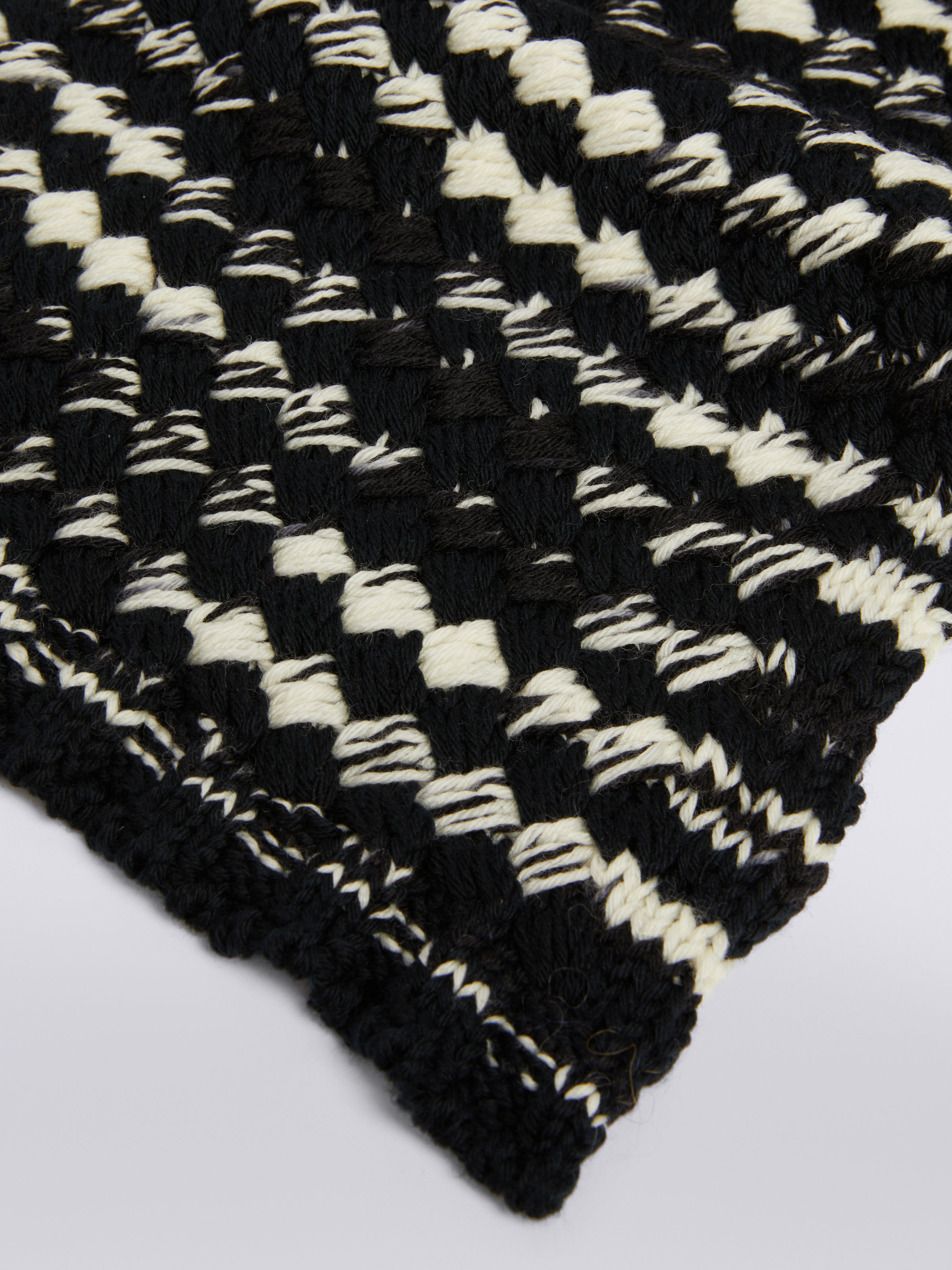 Sciarpa in maglia di lana fiammata, Multicolore  - 1