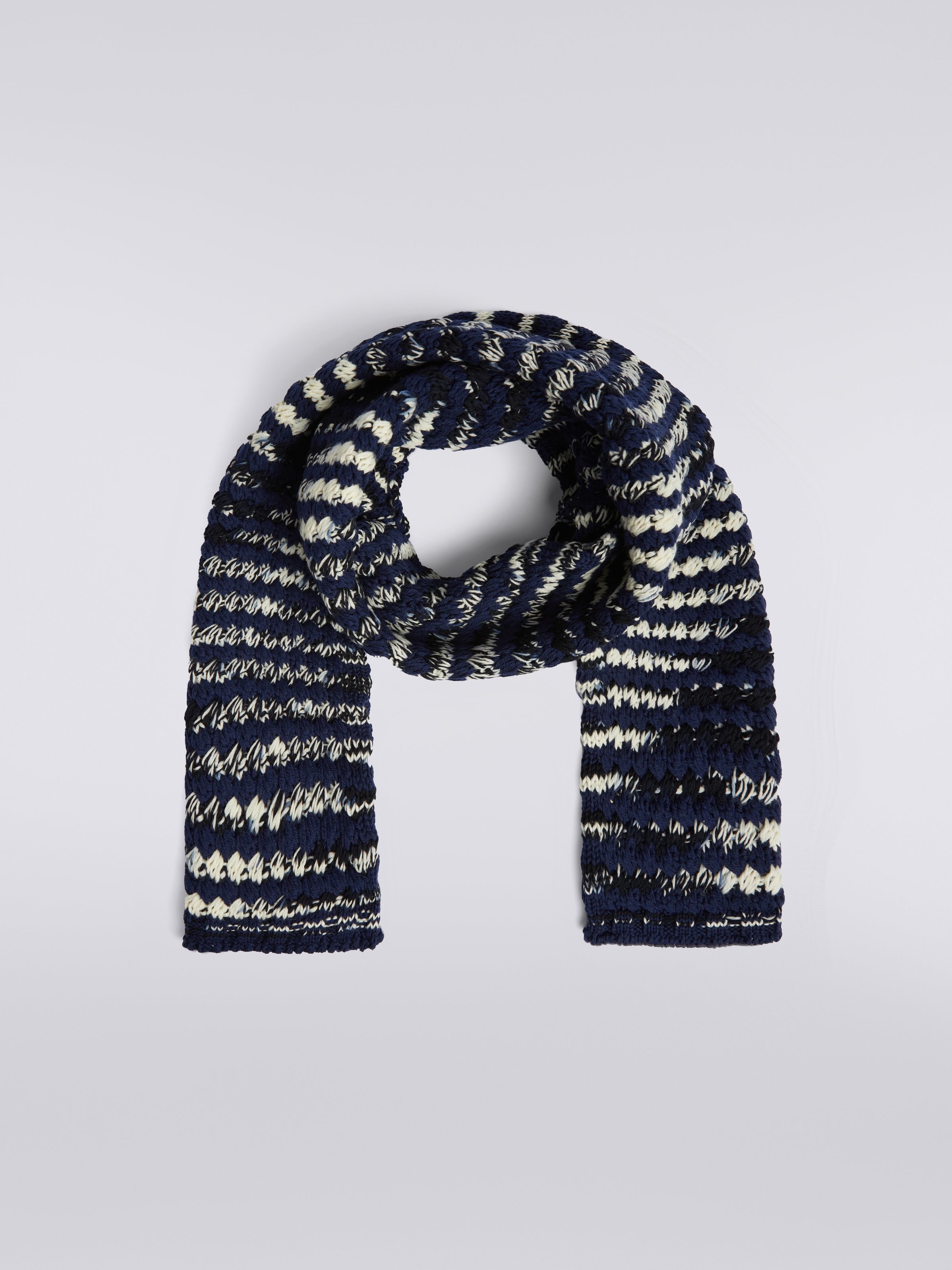 Sciarpa in maglia di lana fiammata, Multicolore  - 0