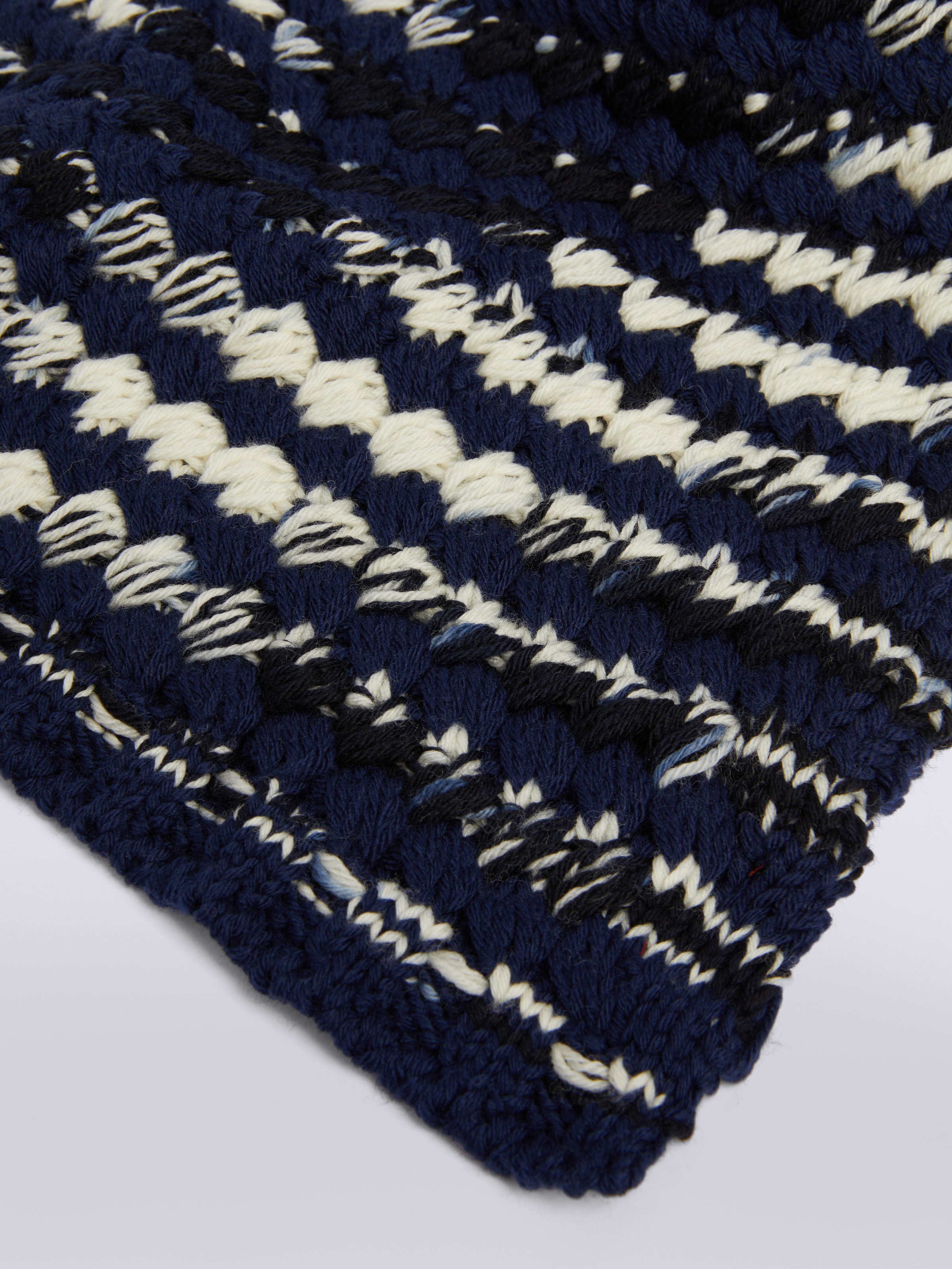 Sciarpa in maglia di lana fiammata, Multicolore  - 1