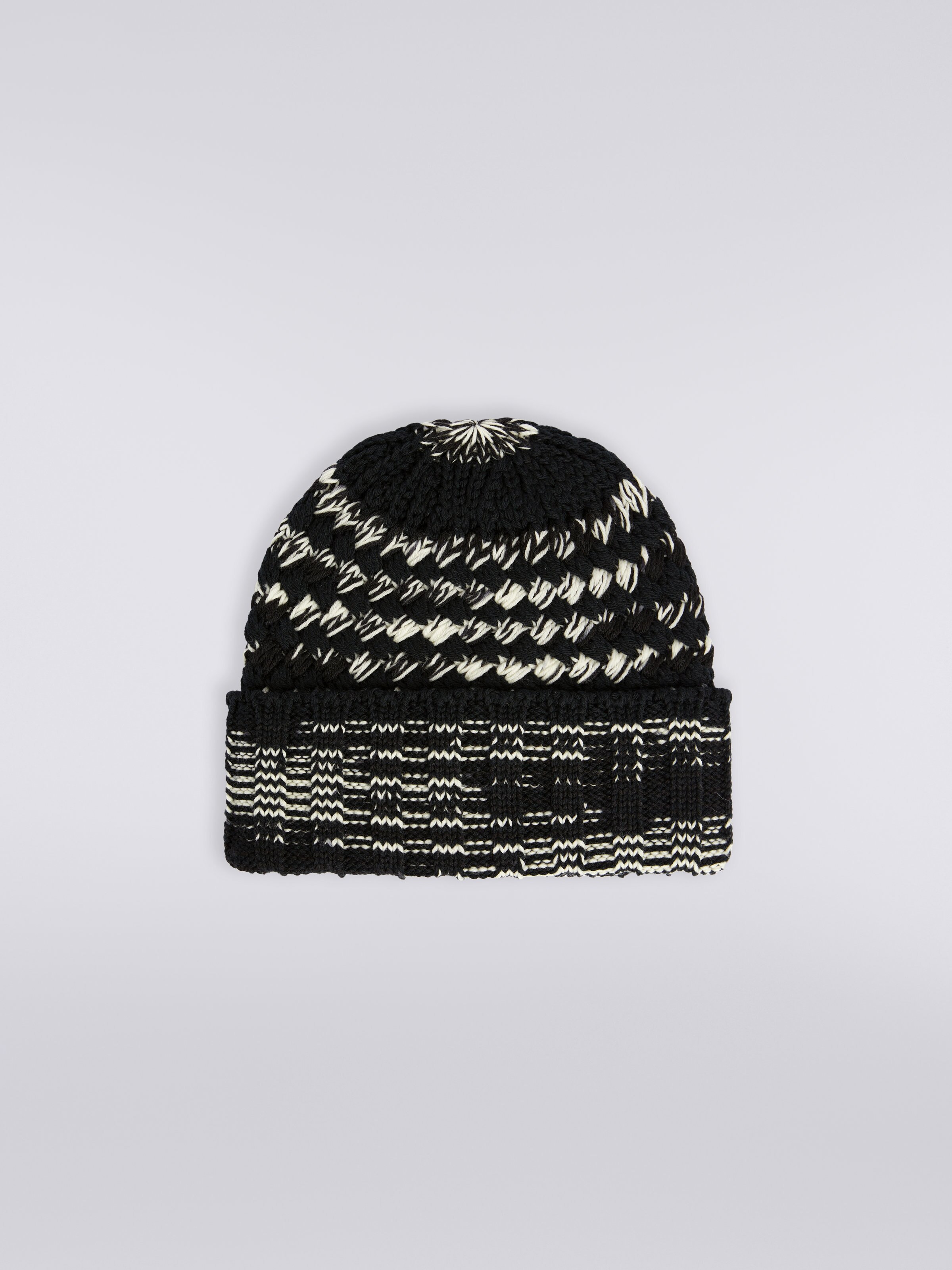 Wool knit hat  , Multicoloured  - 0