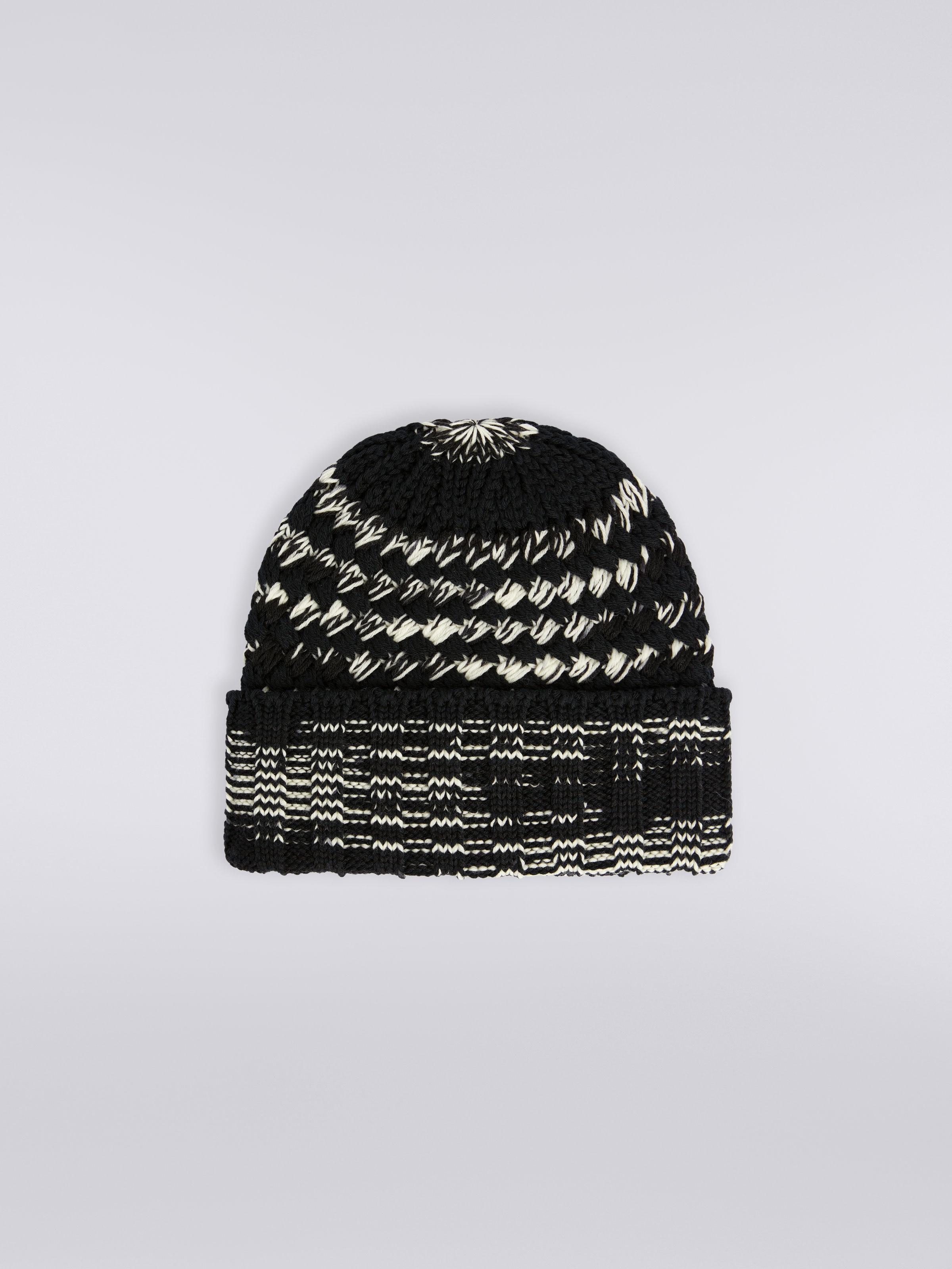 Strickmütze aus Wolle, Mehrfarbig  - 0