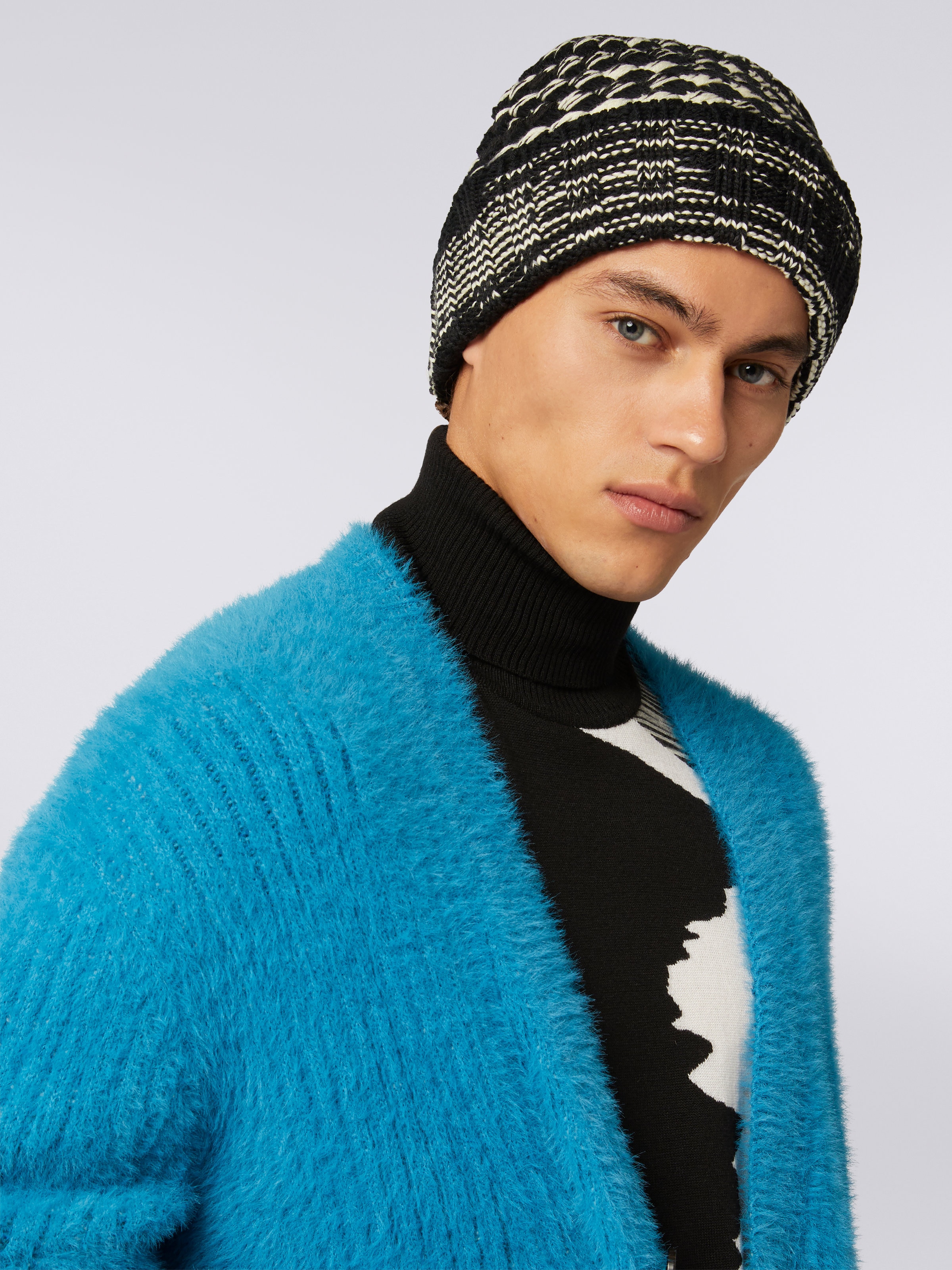 Strickmütze aus Wolle, Mehrfarbig  - 2
