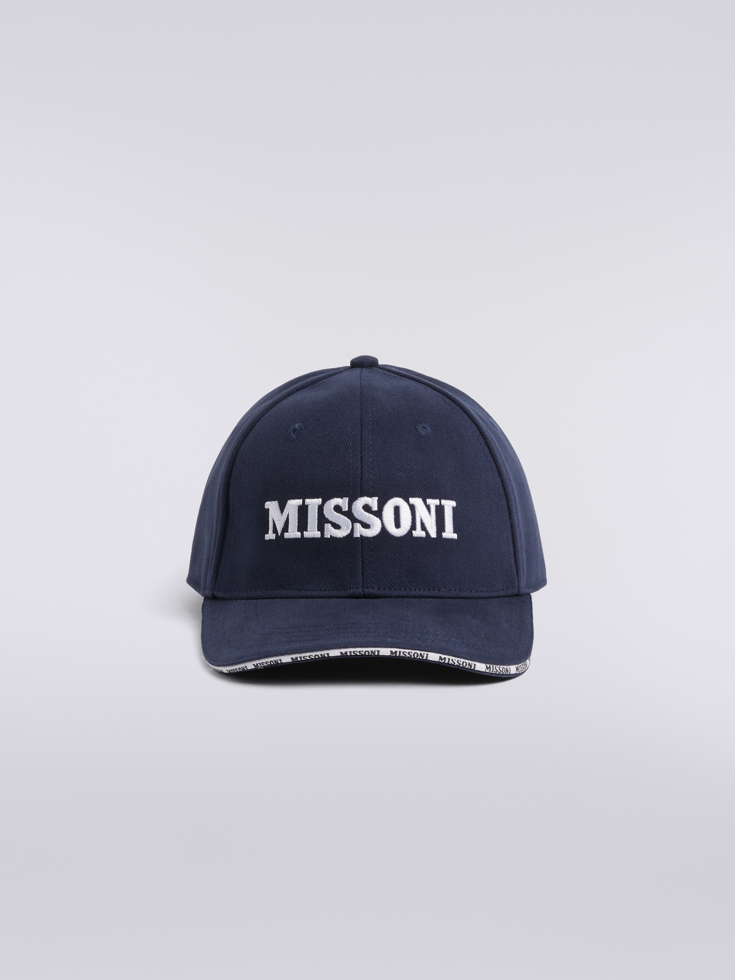 Cotton baseball cap with logo, Multicoloured  - 0