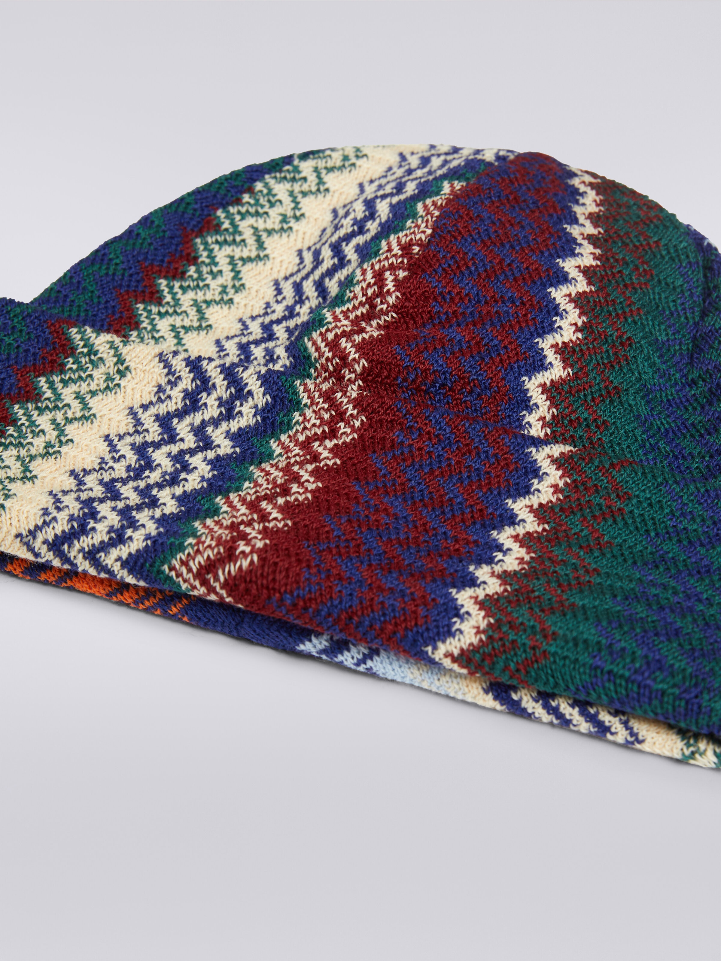 Gorro beanie en mezcla de lana zigzag, Multicolor  - 1