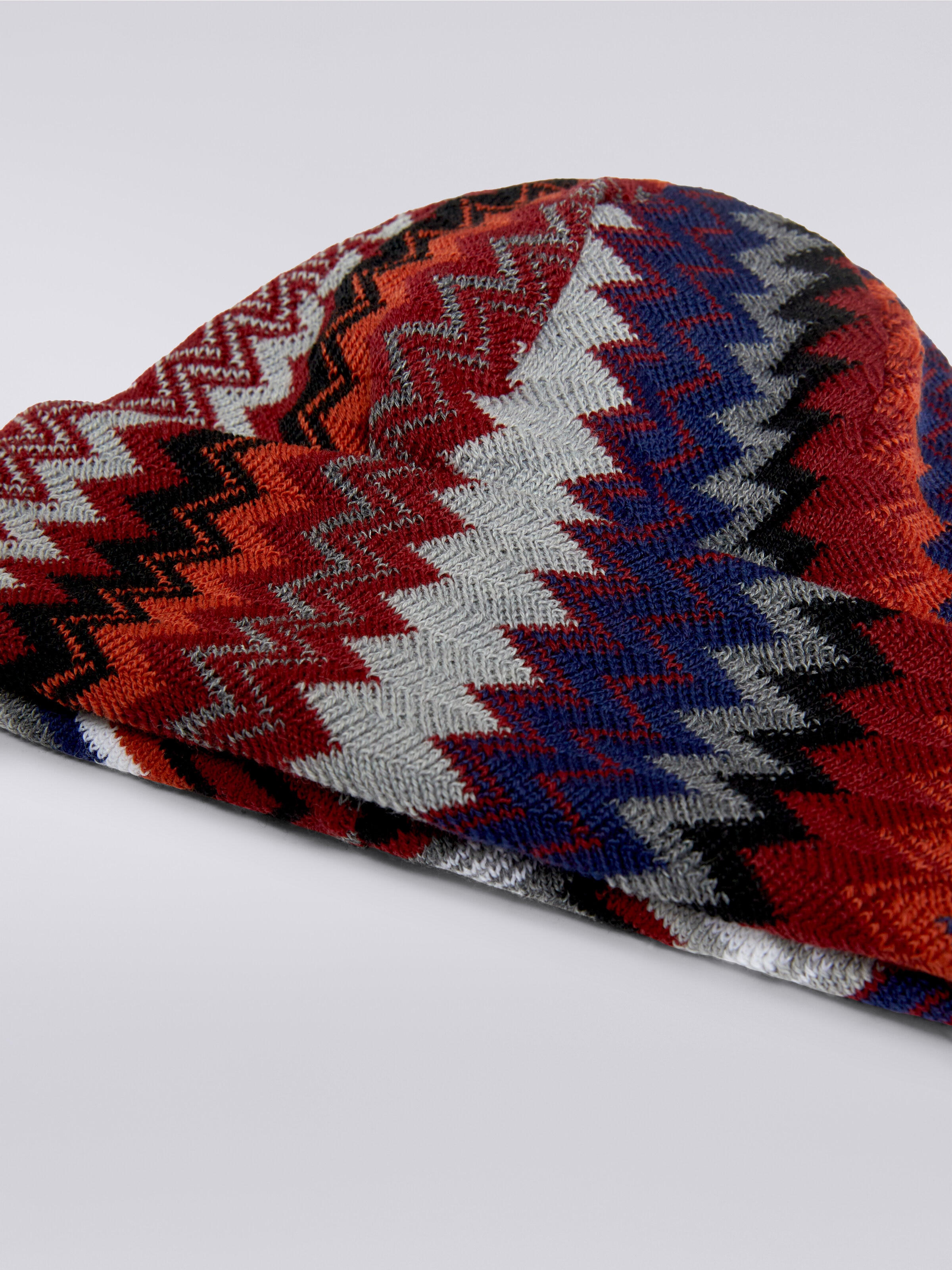 Gorro beanie en mezcla de lana zigzag, Multicolor  - 1