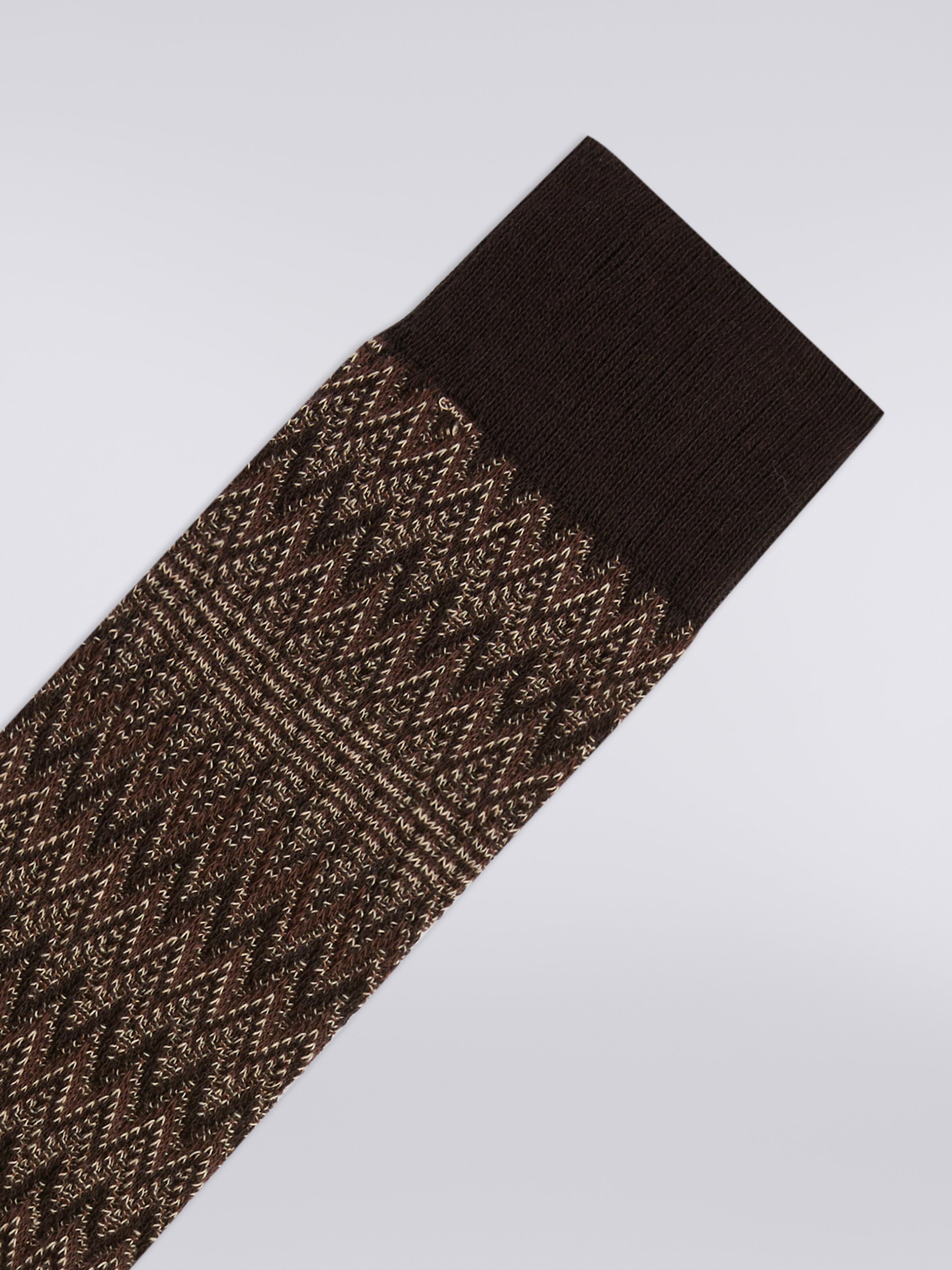 Cotton blend chevron socks, Multicoloured  - 2