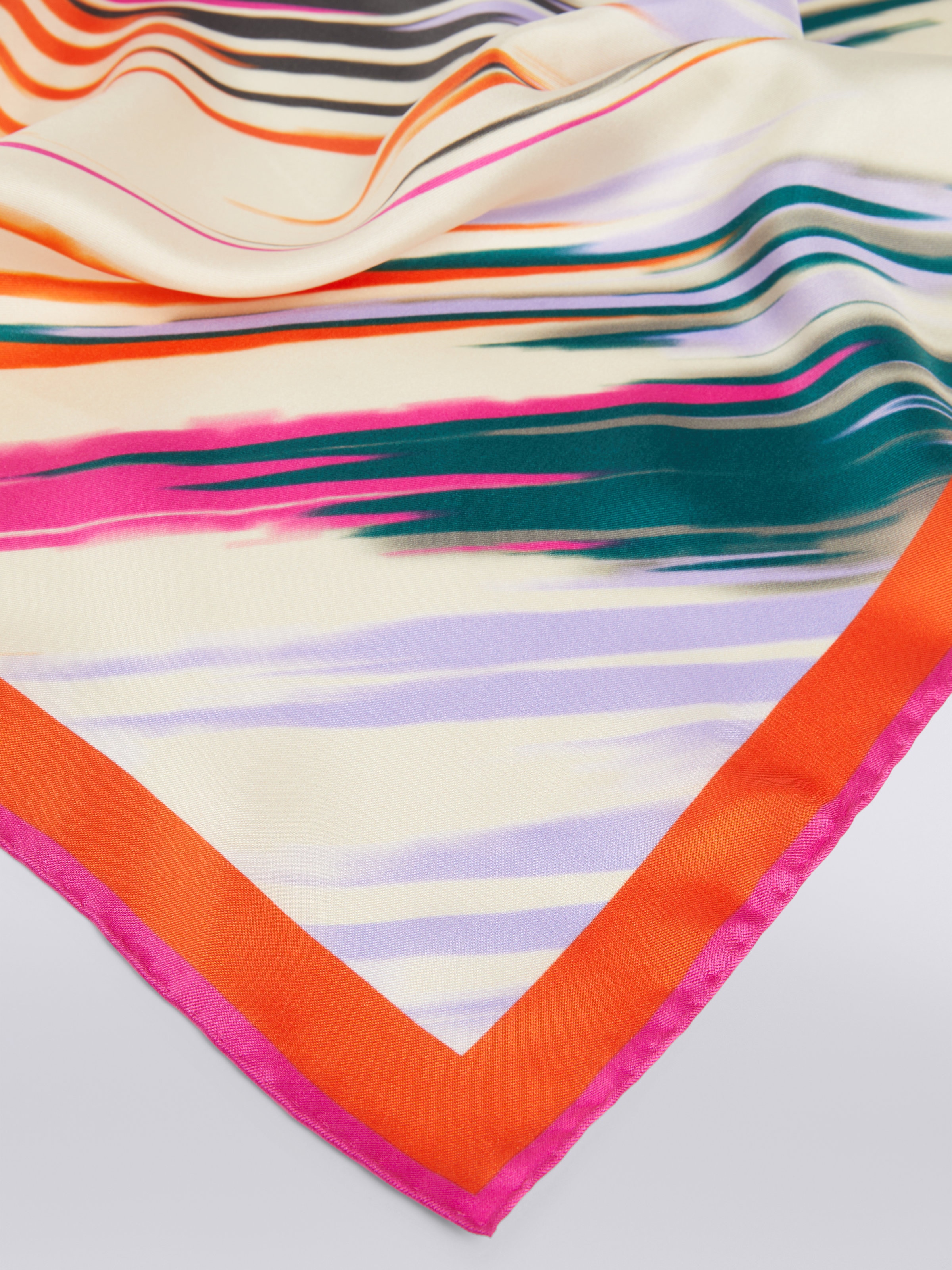 Foulard in seta fiammata, Multicolore  - 1