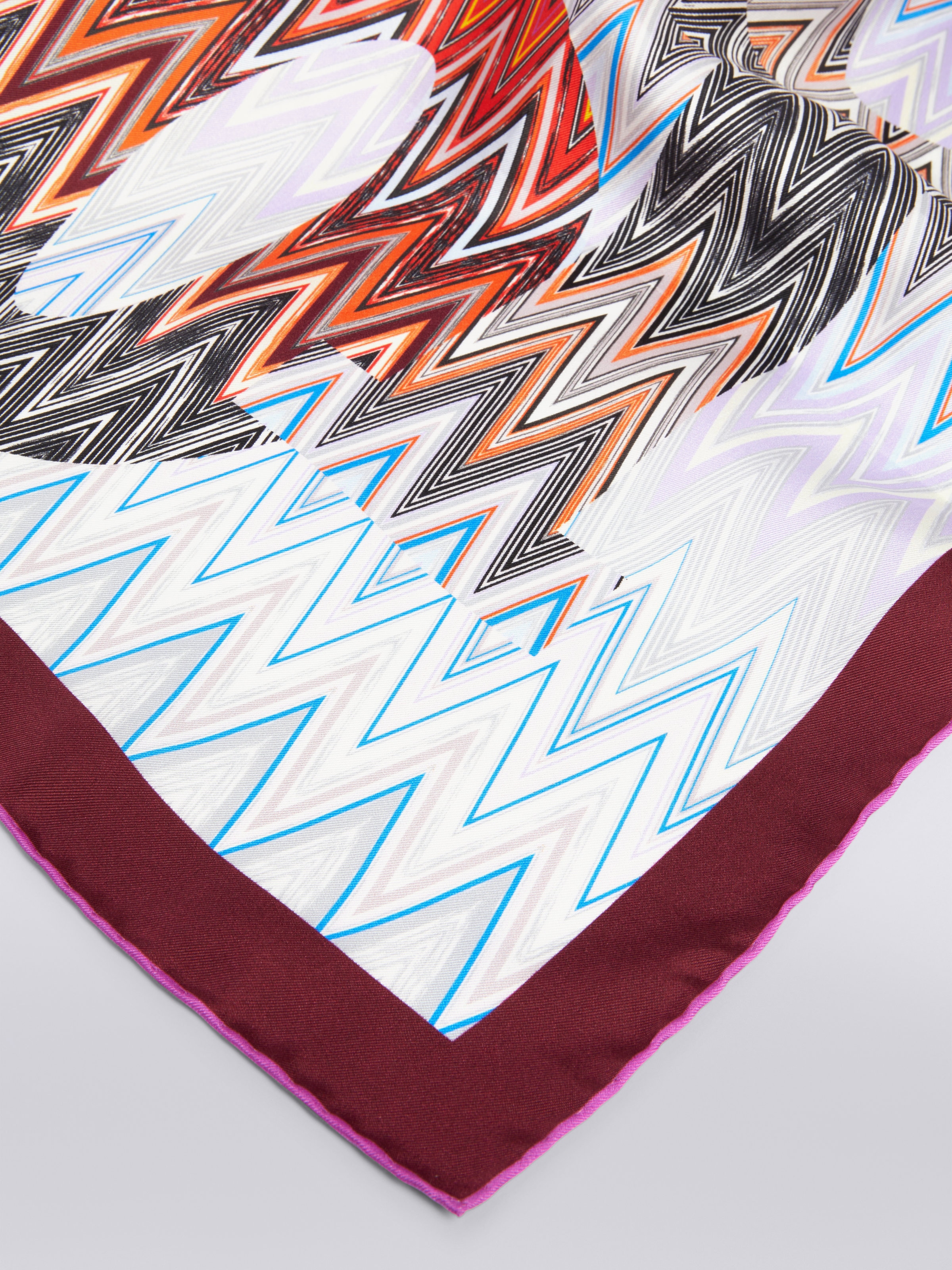 Silk chevron scarf, Multicoloured  - 1