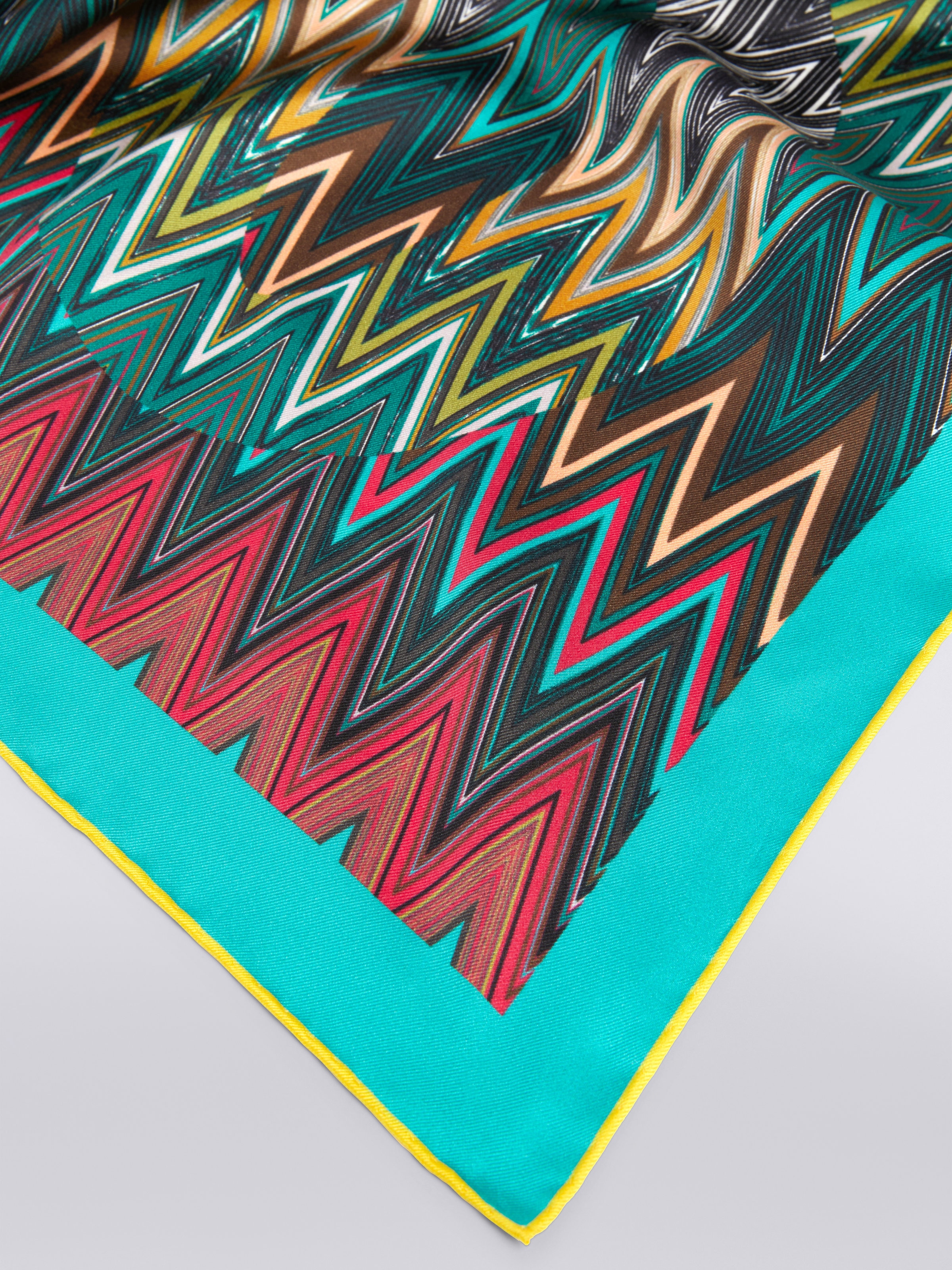 Silk chevron scarf, Multicoloured  - 1