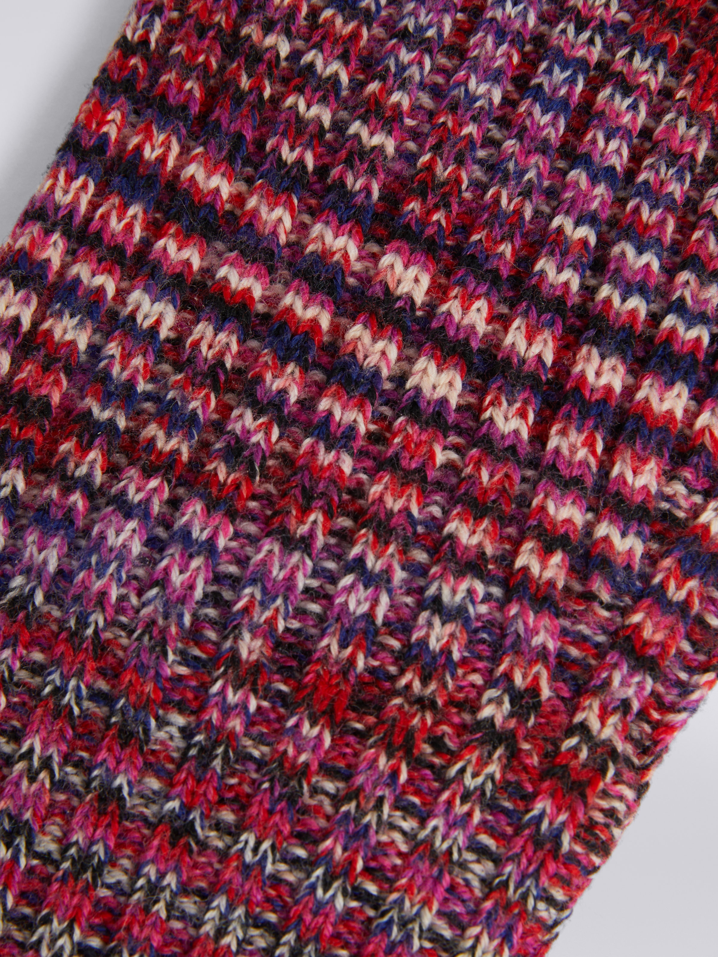 Guantes de punto de lana flameada, Multicolor  - 2