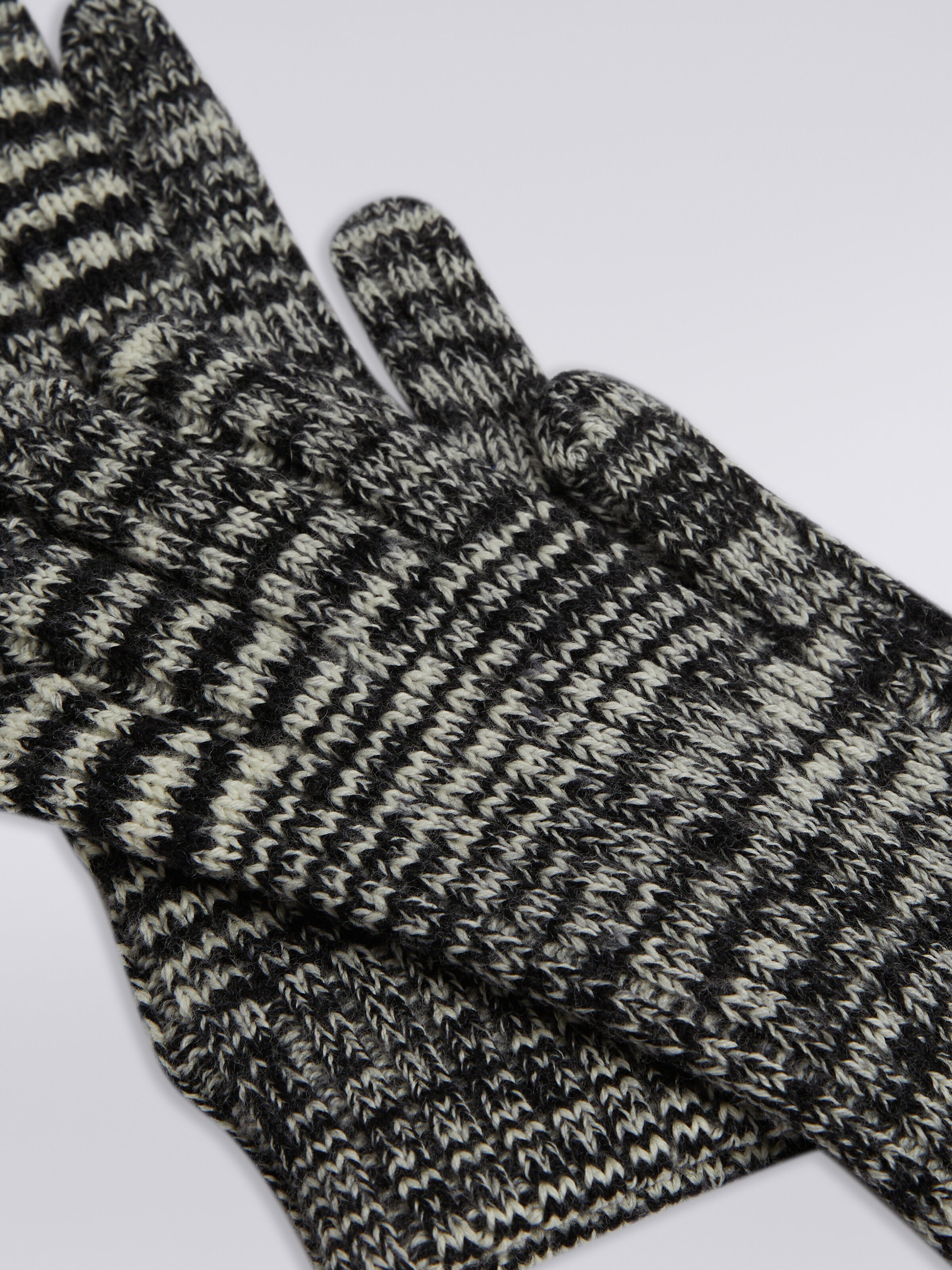 Slub wool knit gloves, Multicoloured  - 1