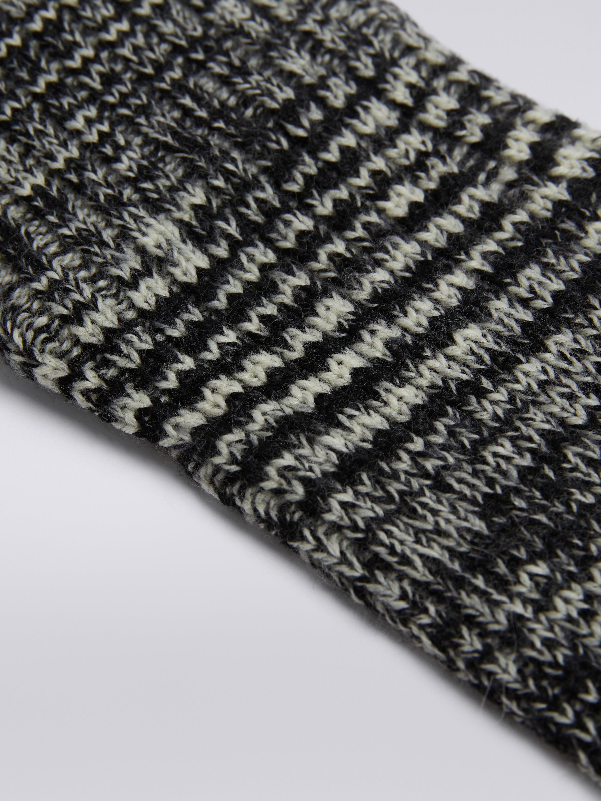 Guanti in maglia di lana fiammata, Multicolore  - 2