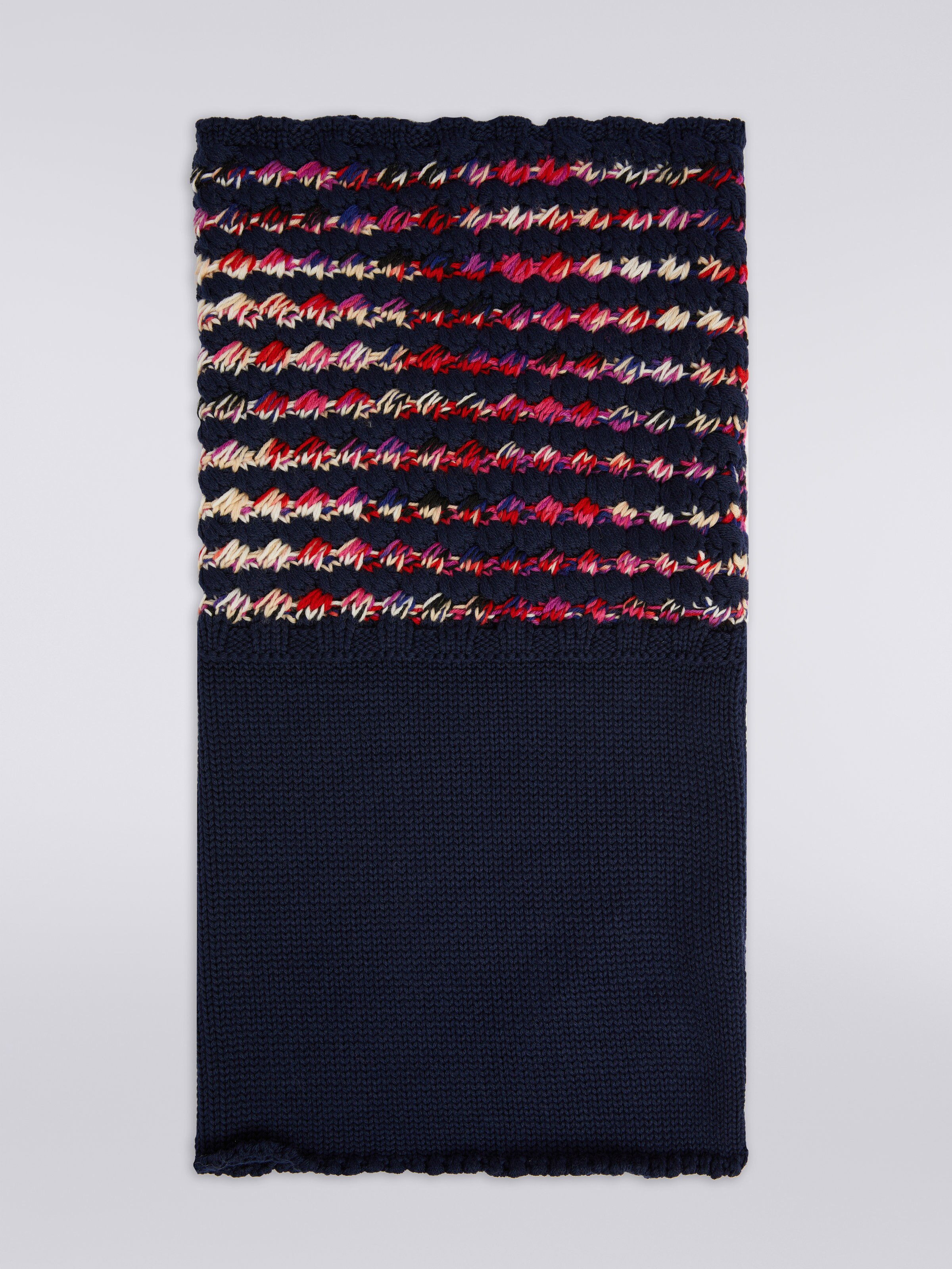 Scaldacollo in maglia di lana multilavorata, Multicolore  - 0