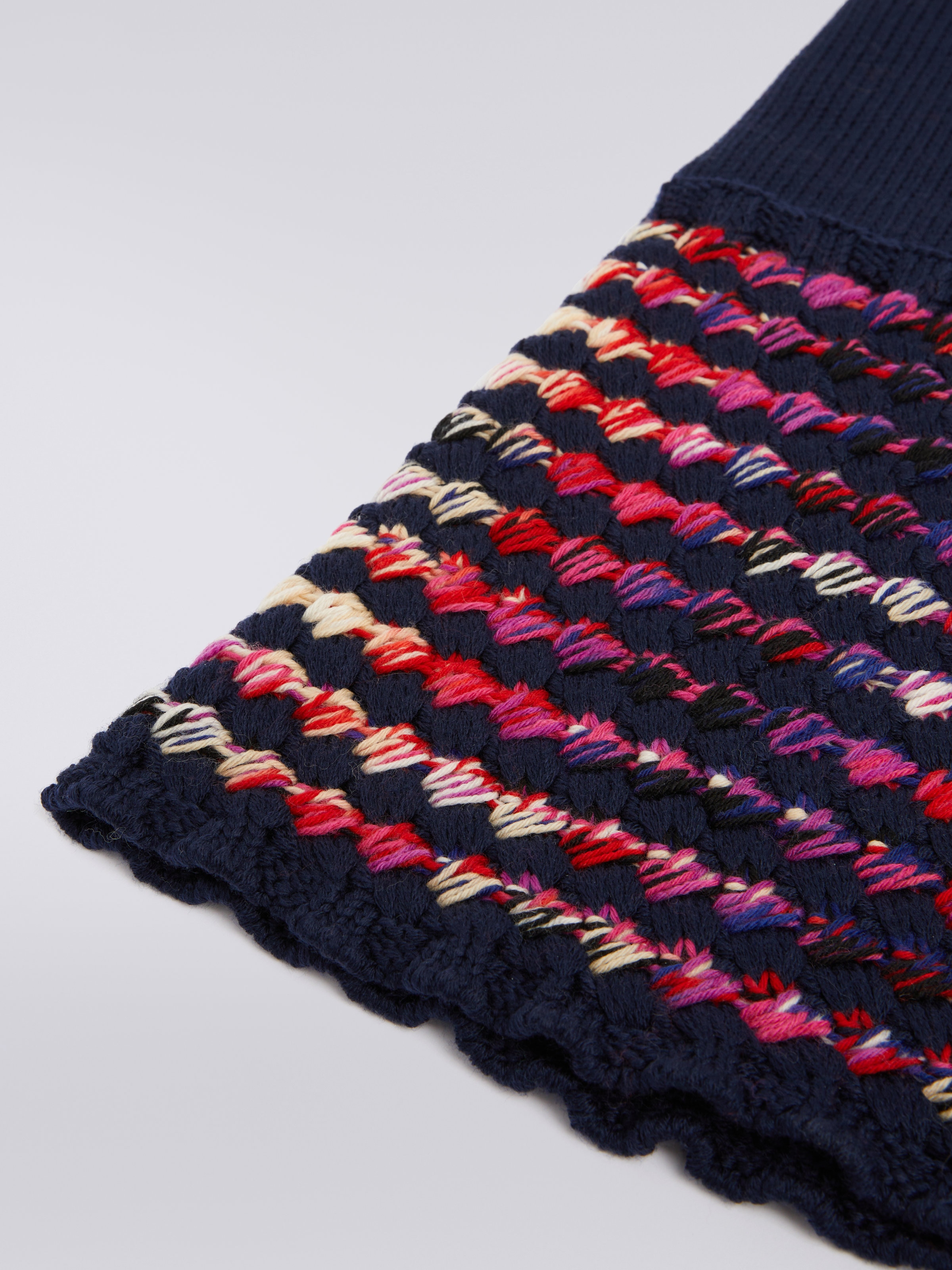 Tour de cou en maille de laine à finition multiples, Multicolore  - 1