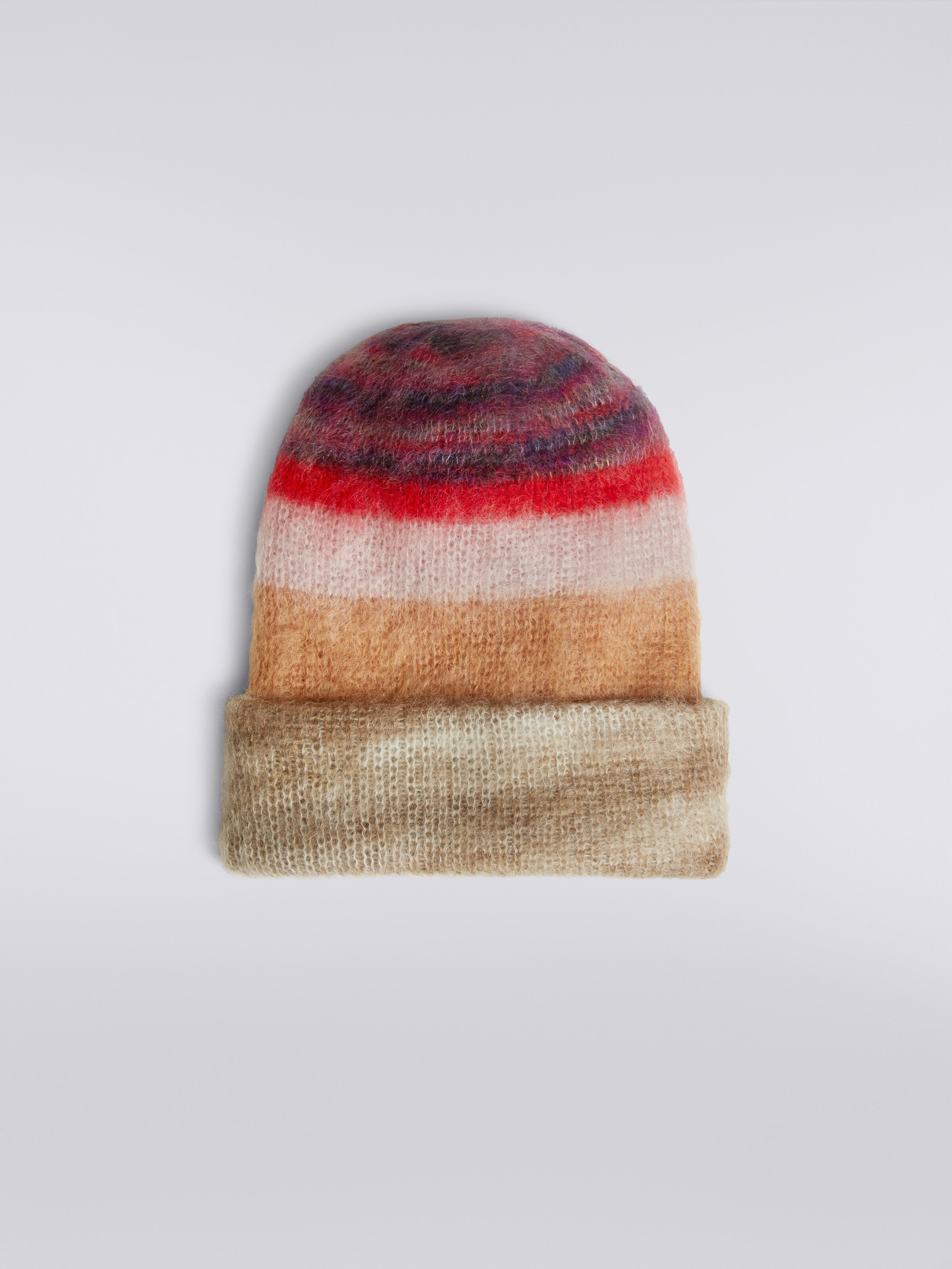 Striped mohair blend hat, Multicoloured  - 0