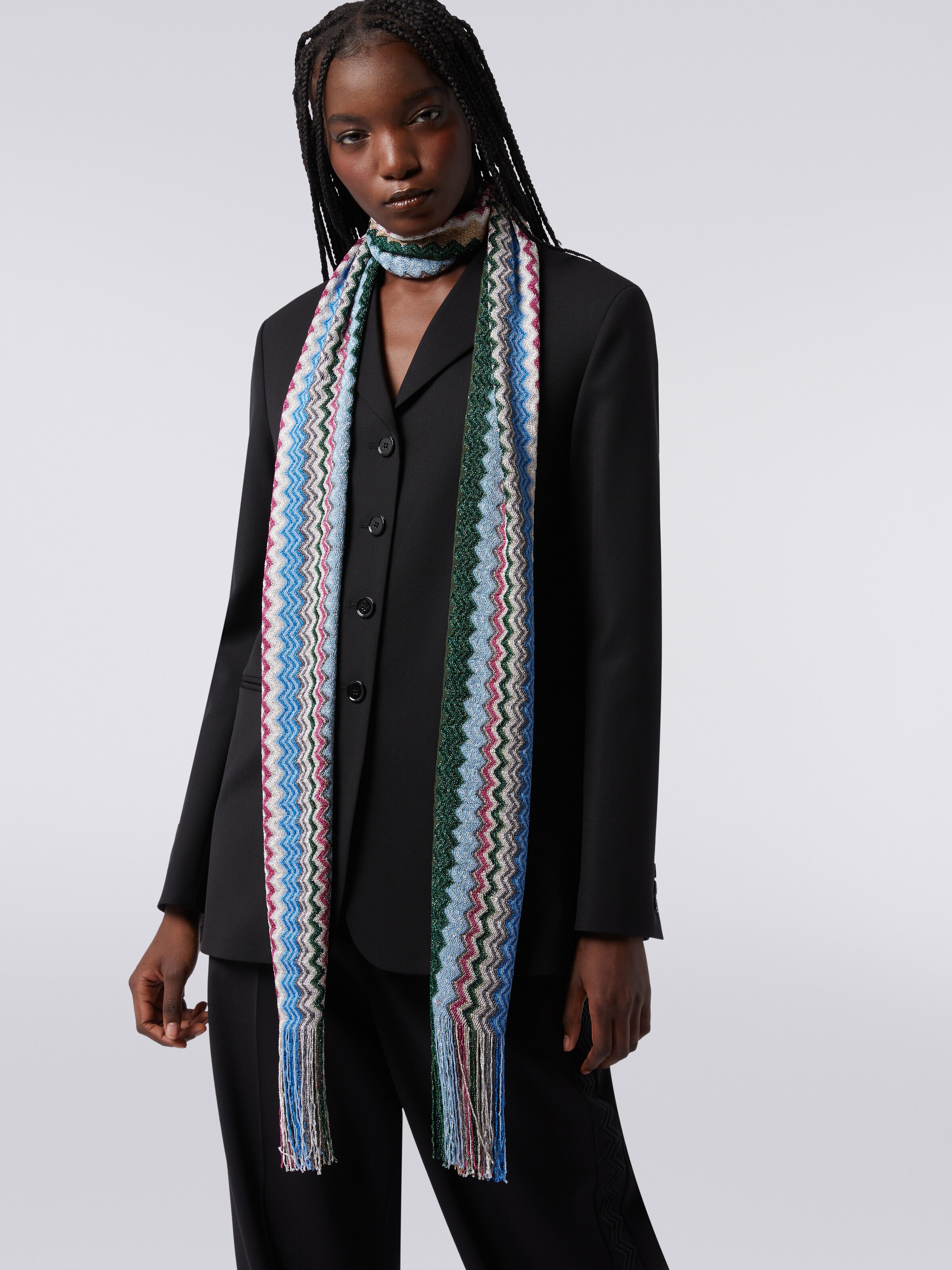 Viscose blend scarf  , Multicoloured  - 2