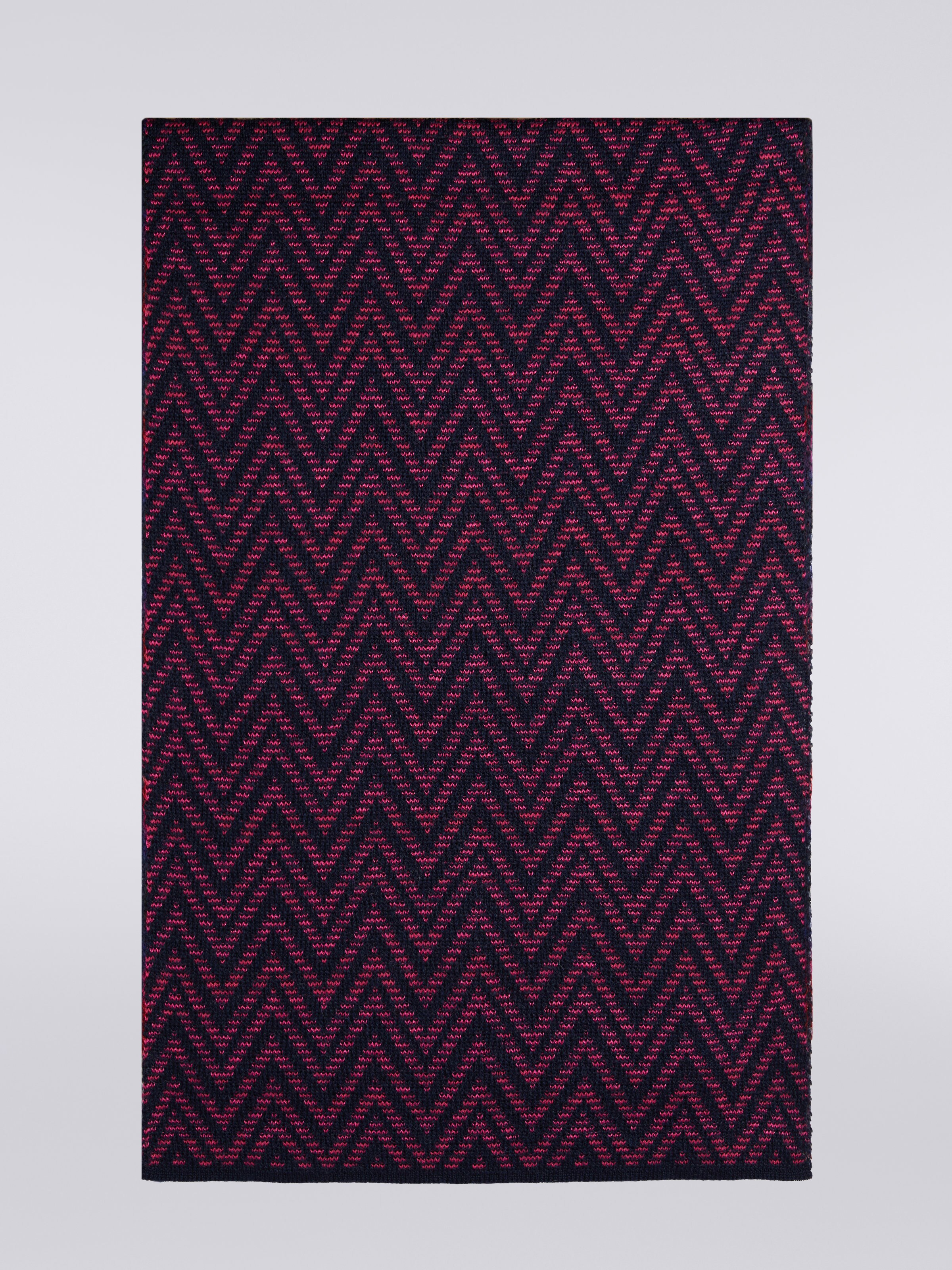 Bufanda de lana y mohair zigzag, Multicolor  - 0