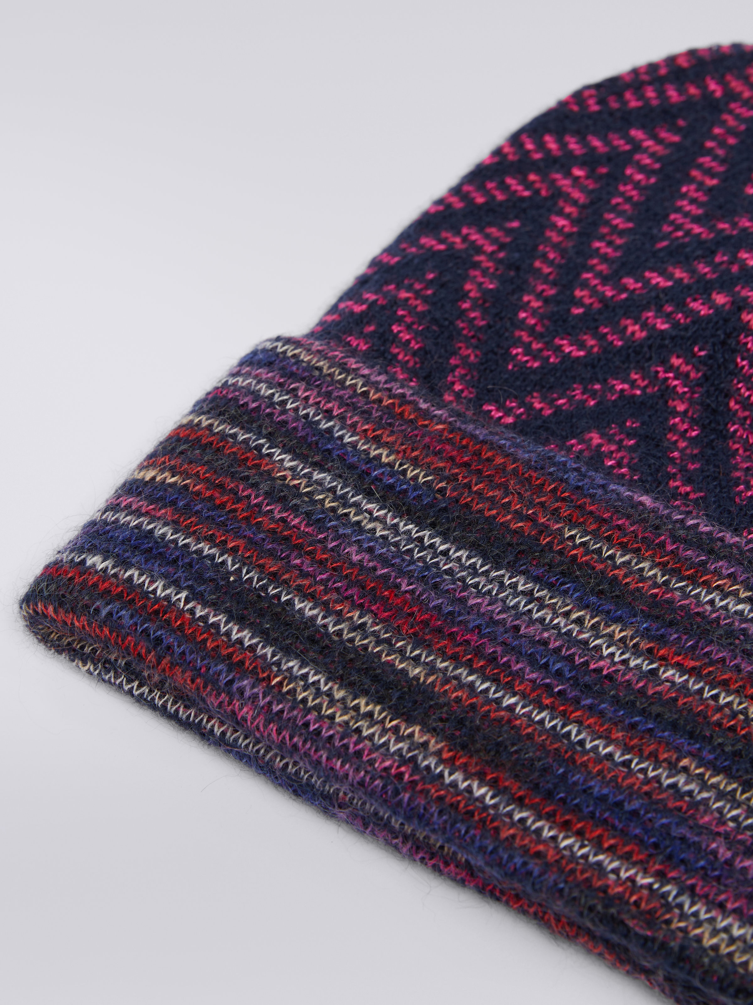 Zigzag wool and alpaca hat, Multicoloured  - 1