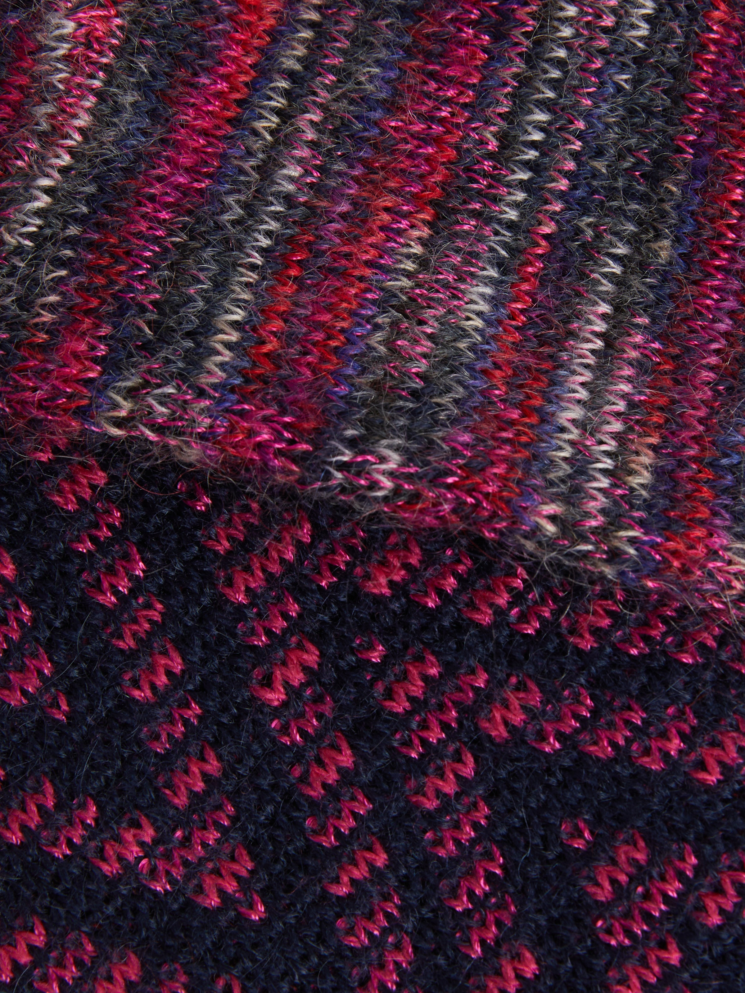 Strickhandschuhe aus Wolle und Mohair mit mehrfacher Verarbeitung, Mehrfarbig  - 2