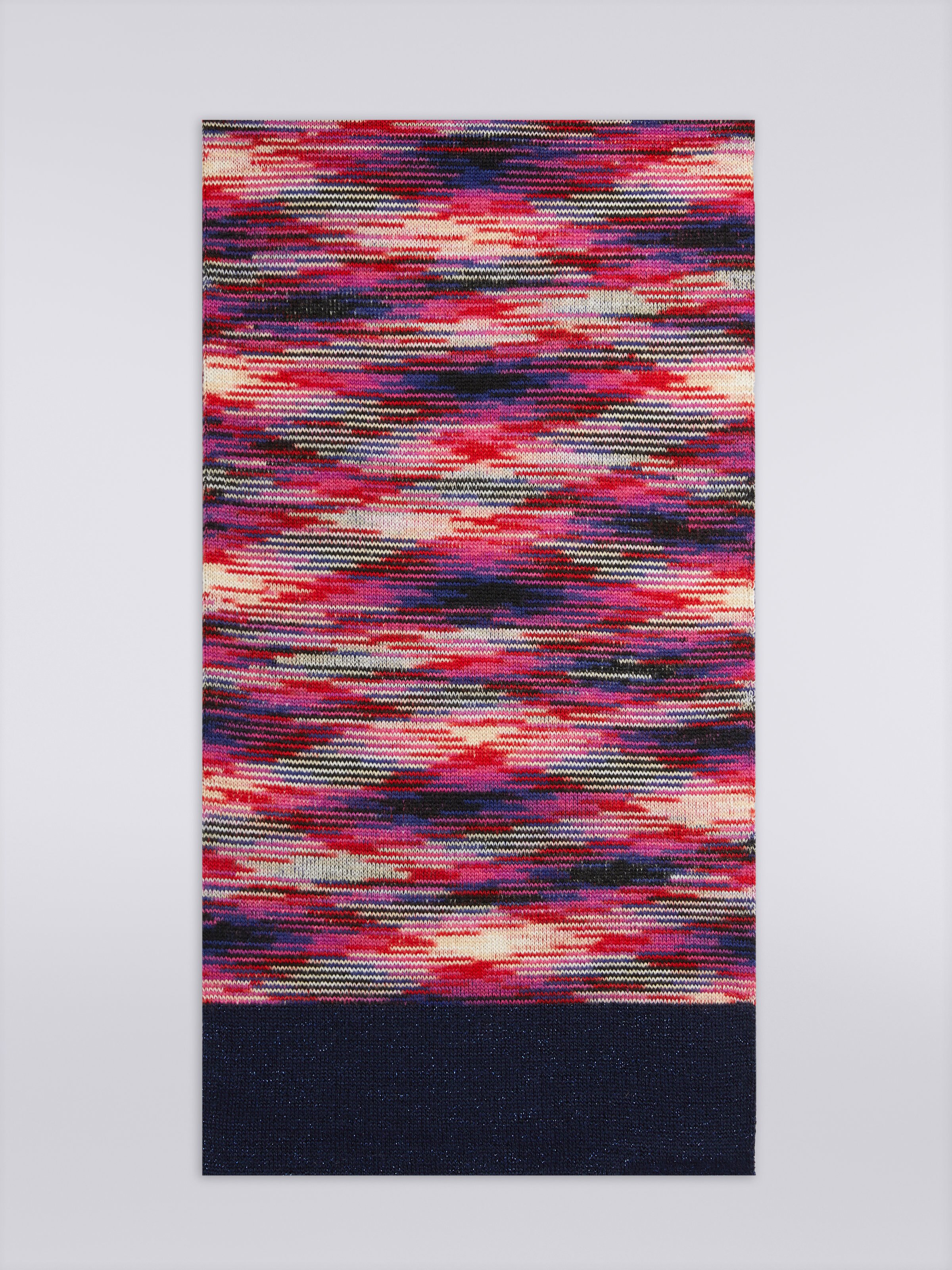 Bufanda de lana y viscosa flameada, Multicolor  - 0