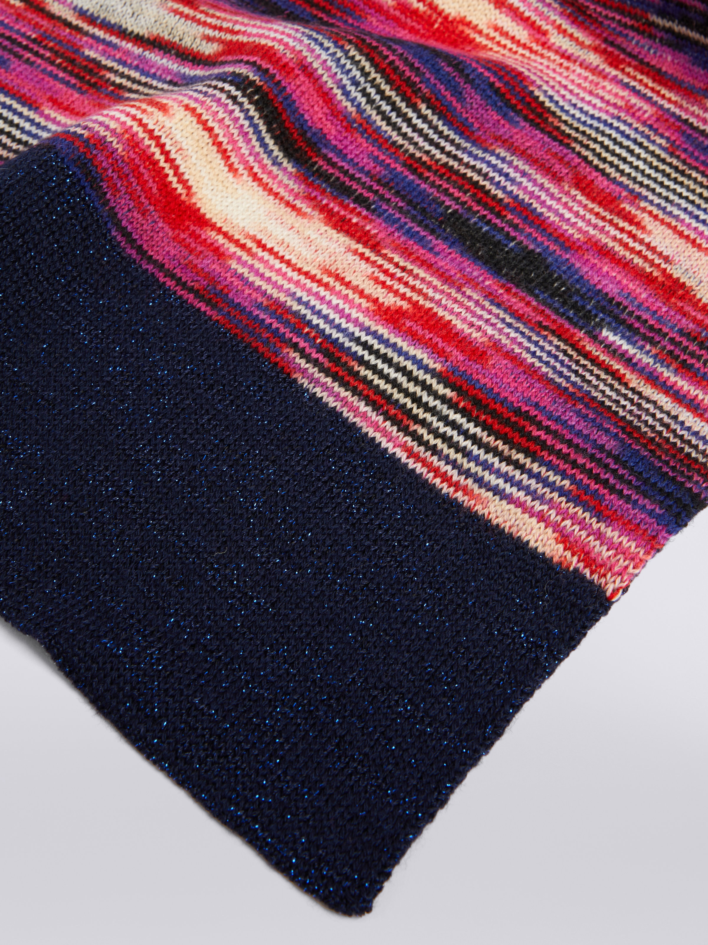 Slub wool and viscose scarf, Multicoloured  - 1
