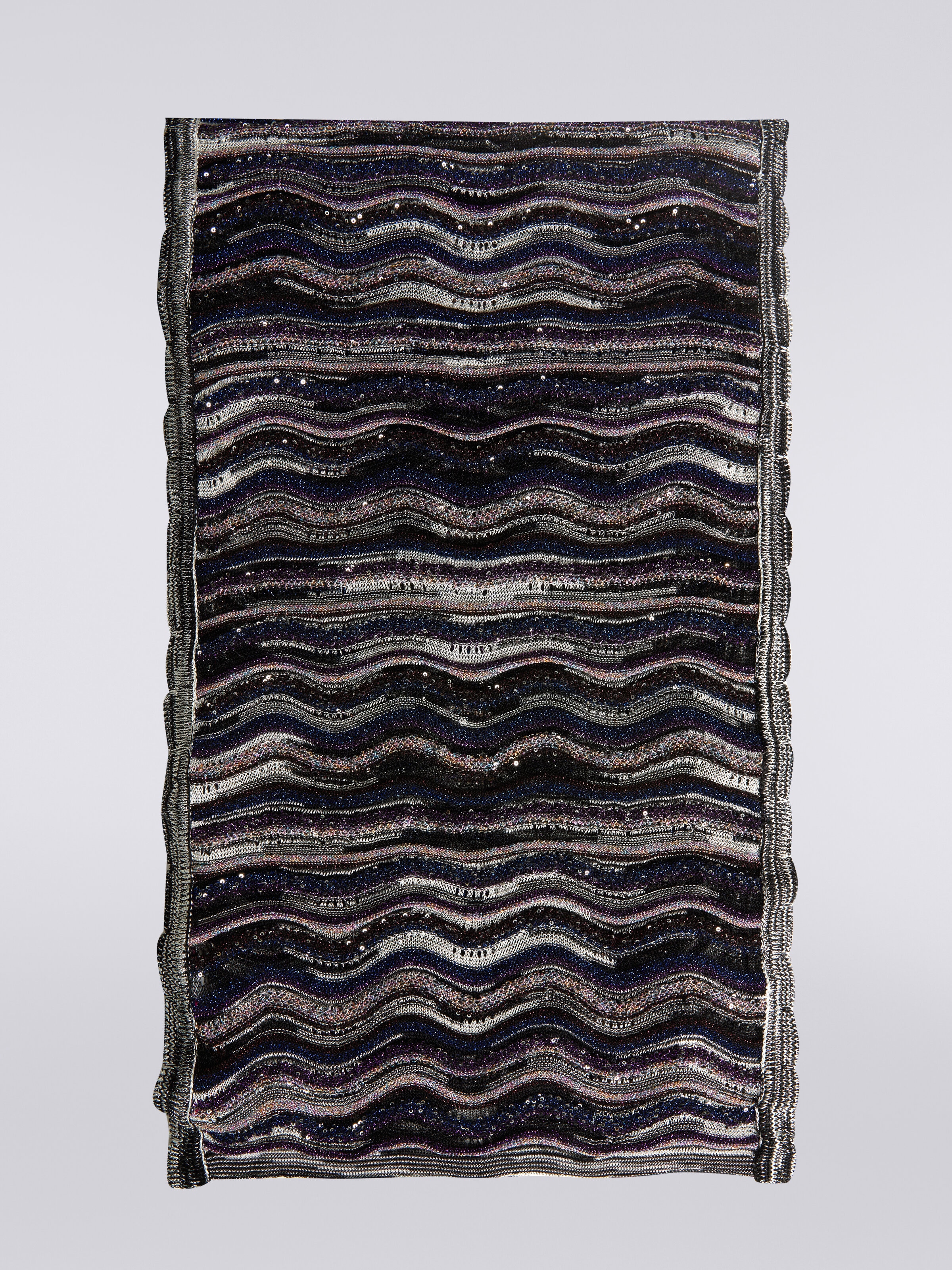 Schal aus Viskosemischgewebe mit Pailletten, Mehrfarbig  - 0