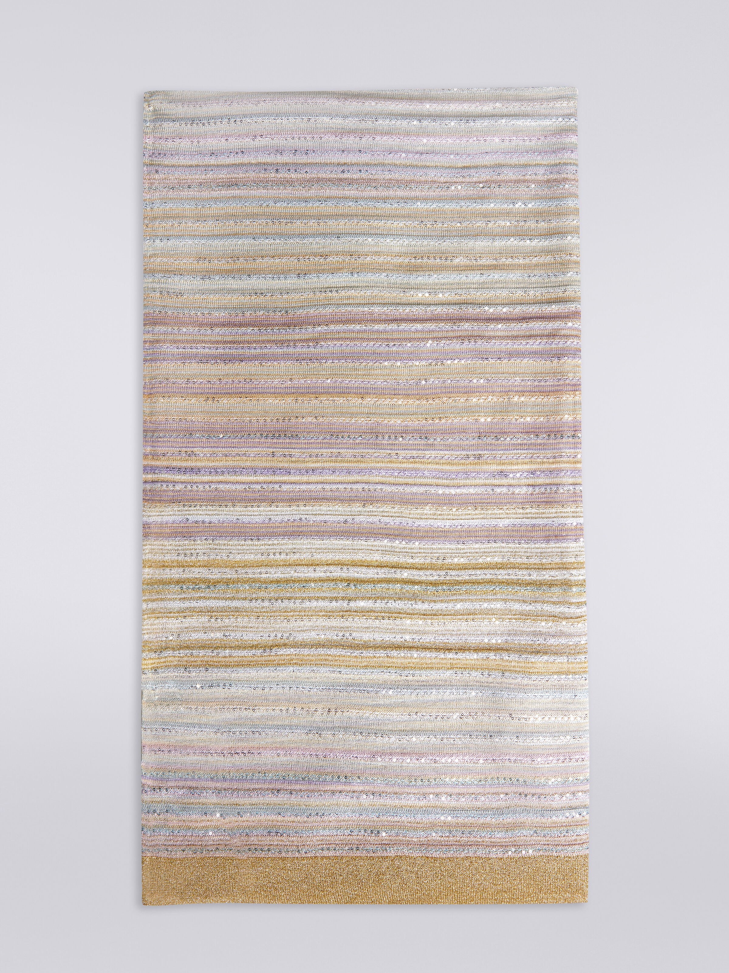 Stola in misto viscosa a righe con paillettes, Multicolore  - 0