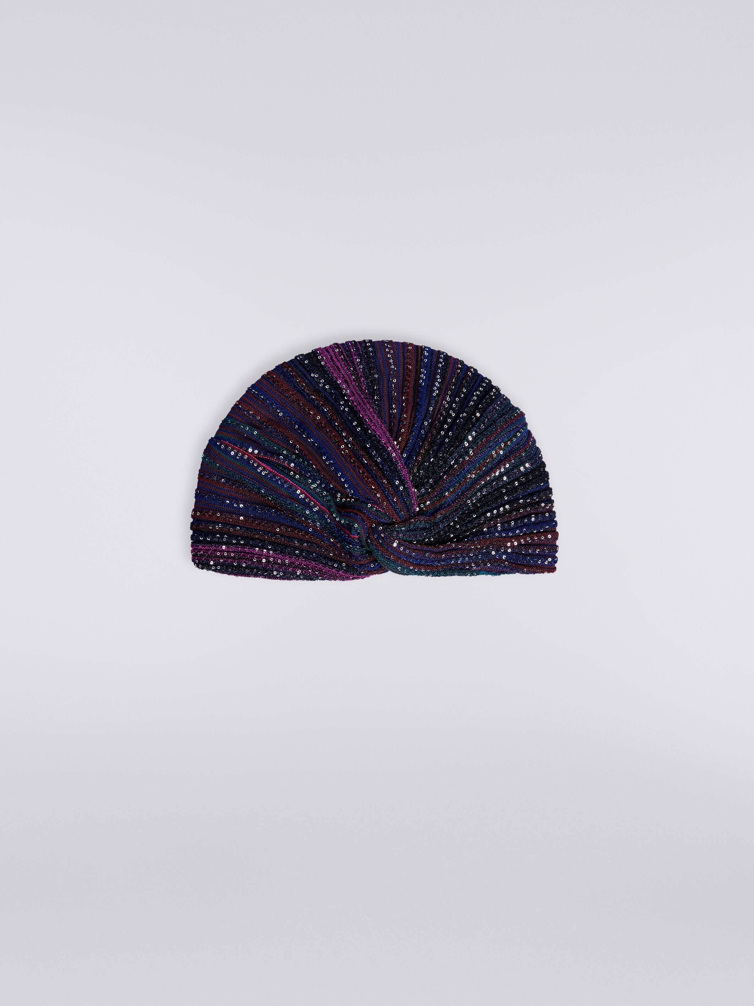 Viscose blend turban, Multicoloured  - 0