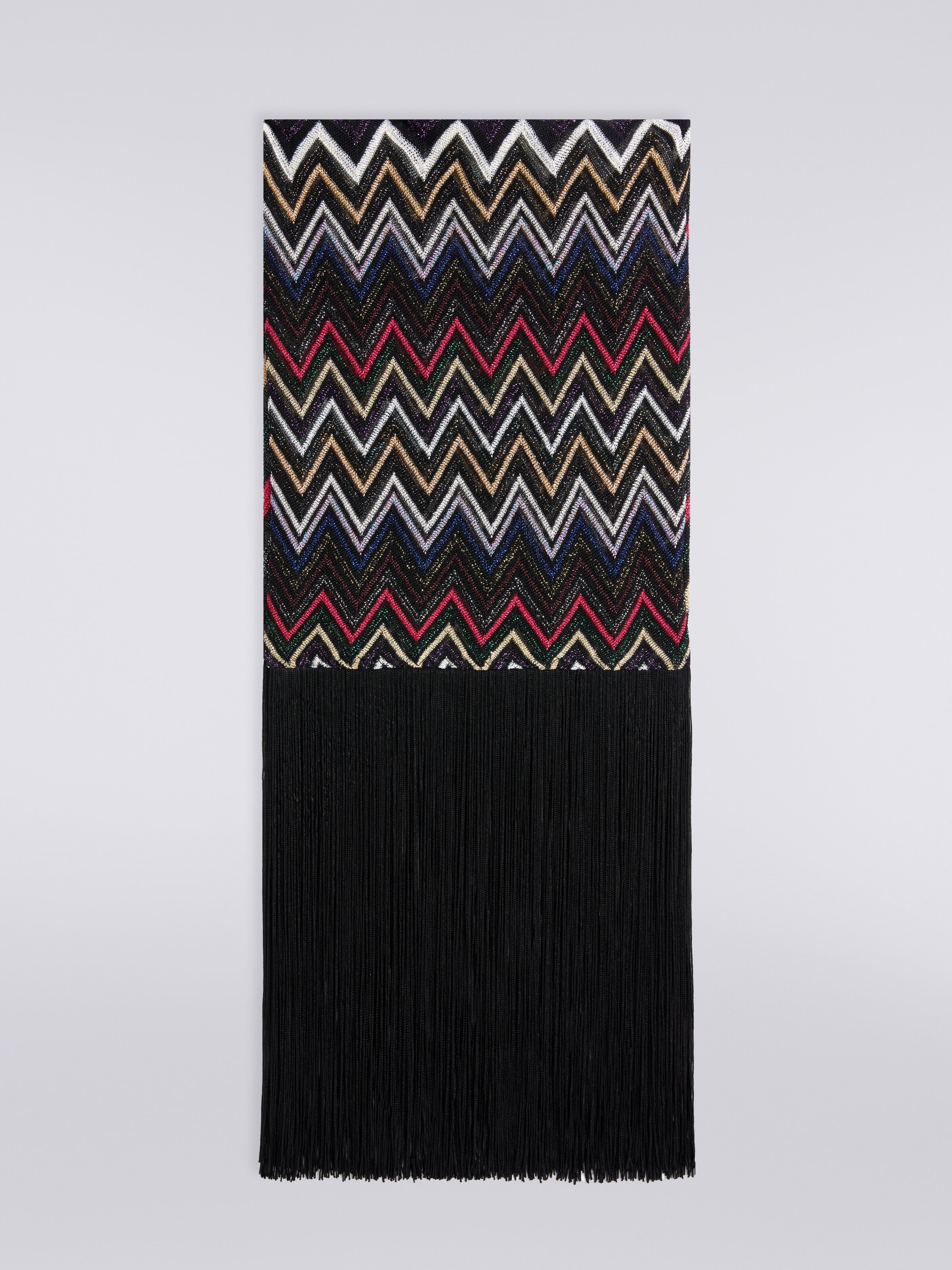 Lamé viscose blend scarf, Multicoloured  - 0