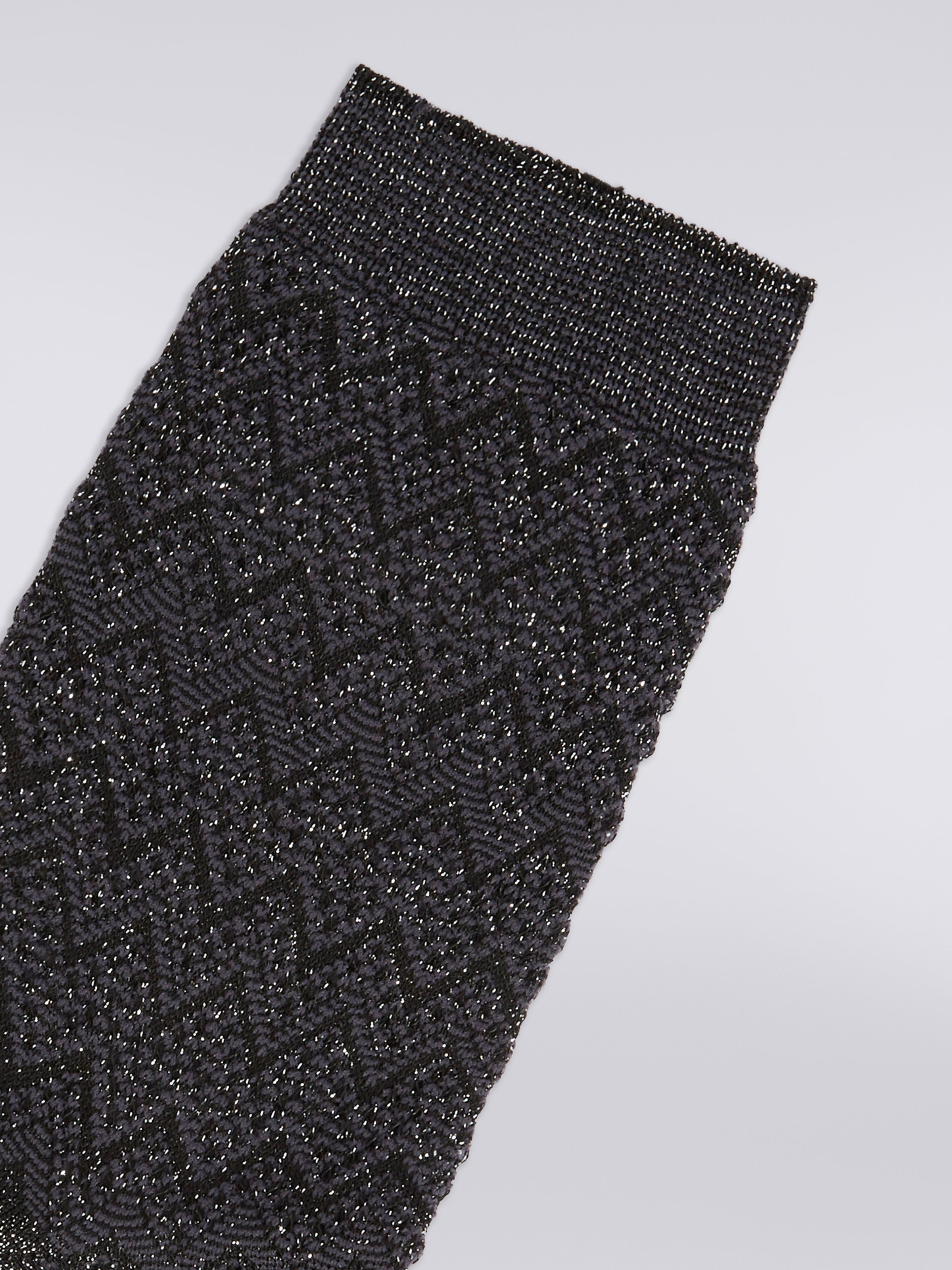 Short zigzag viscose and nylon socks, Multicoloured  - 2