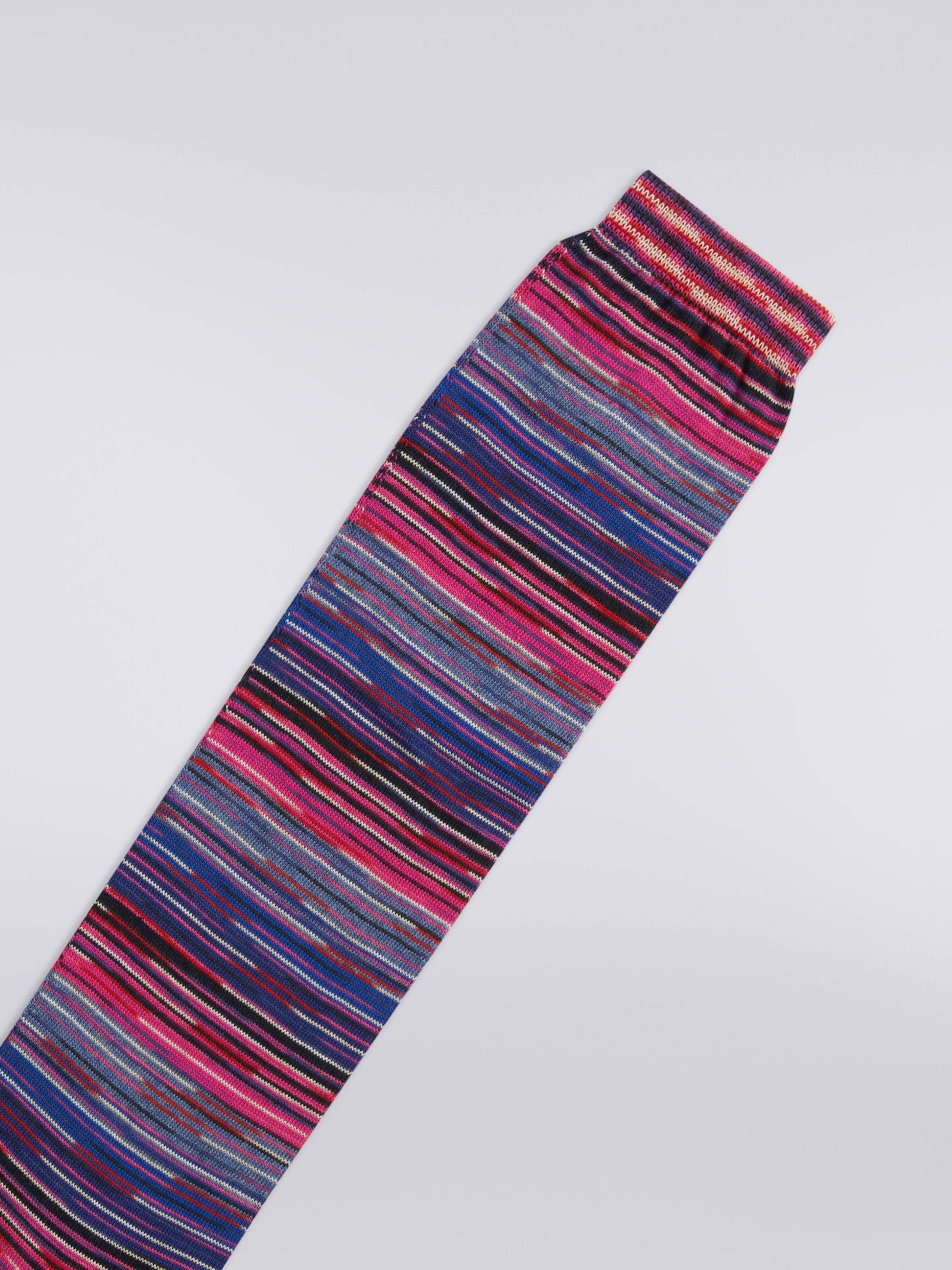 Chaussettes en coton mélangé flammé, Multicolore  - 2